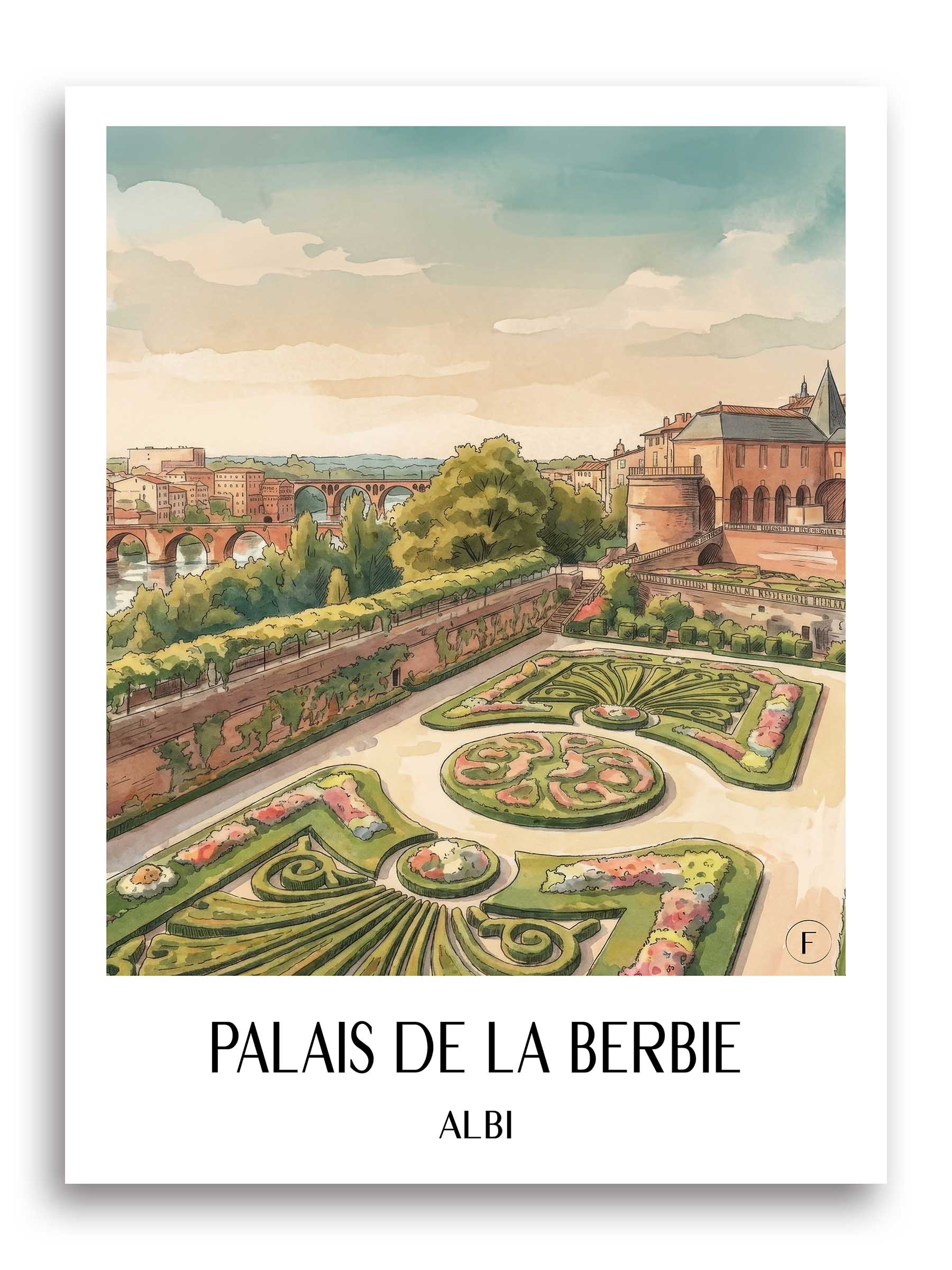 palais-de-la-berbie-albi-frankreich-poster-aquarell