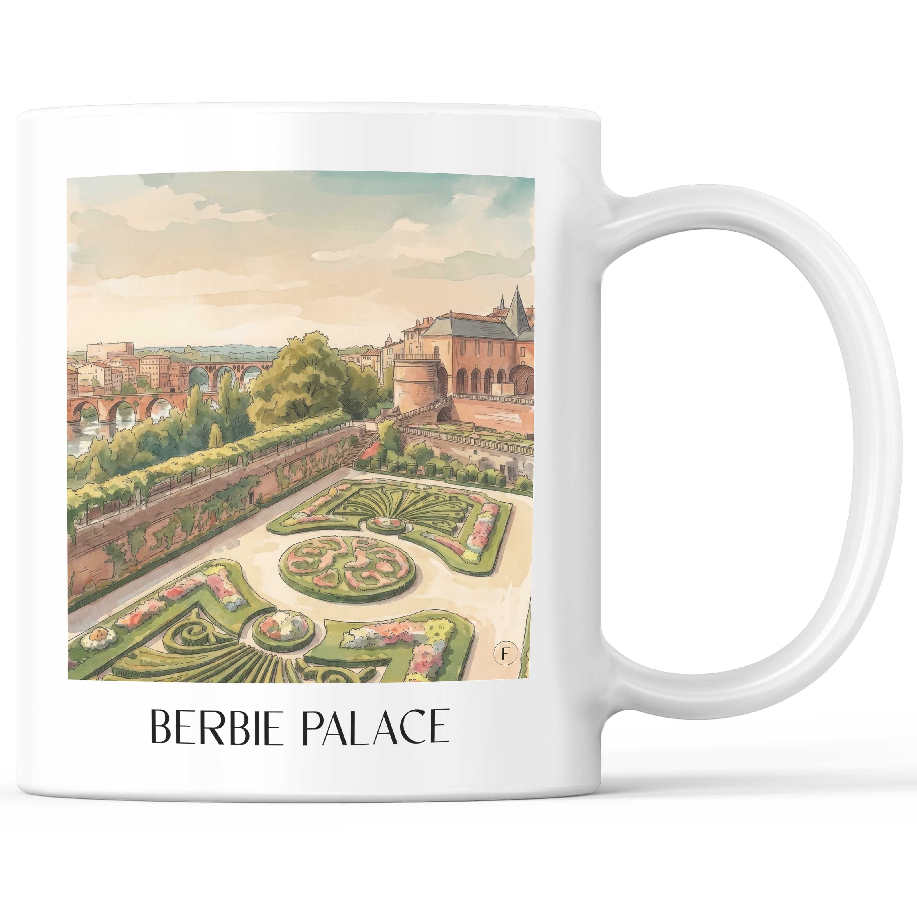 Palais de la Berbie Kaffeebecher - Albi - Frankreich Becher - Kaffeetasse im Aquarell Stil