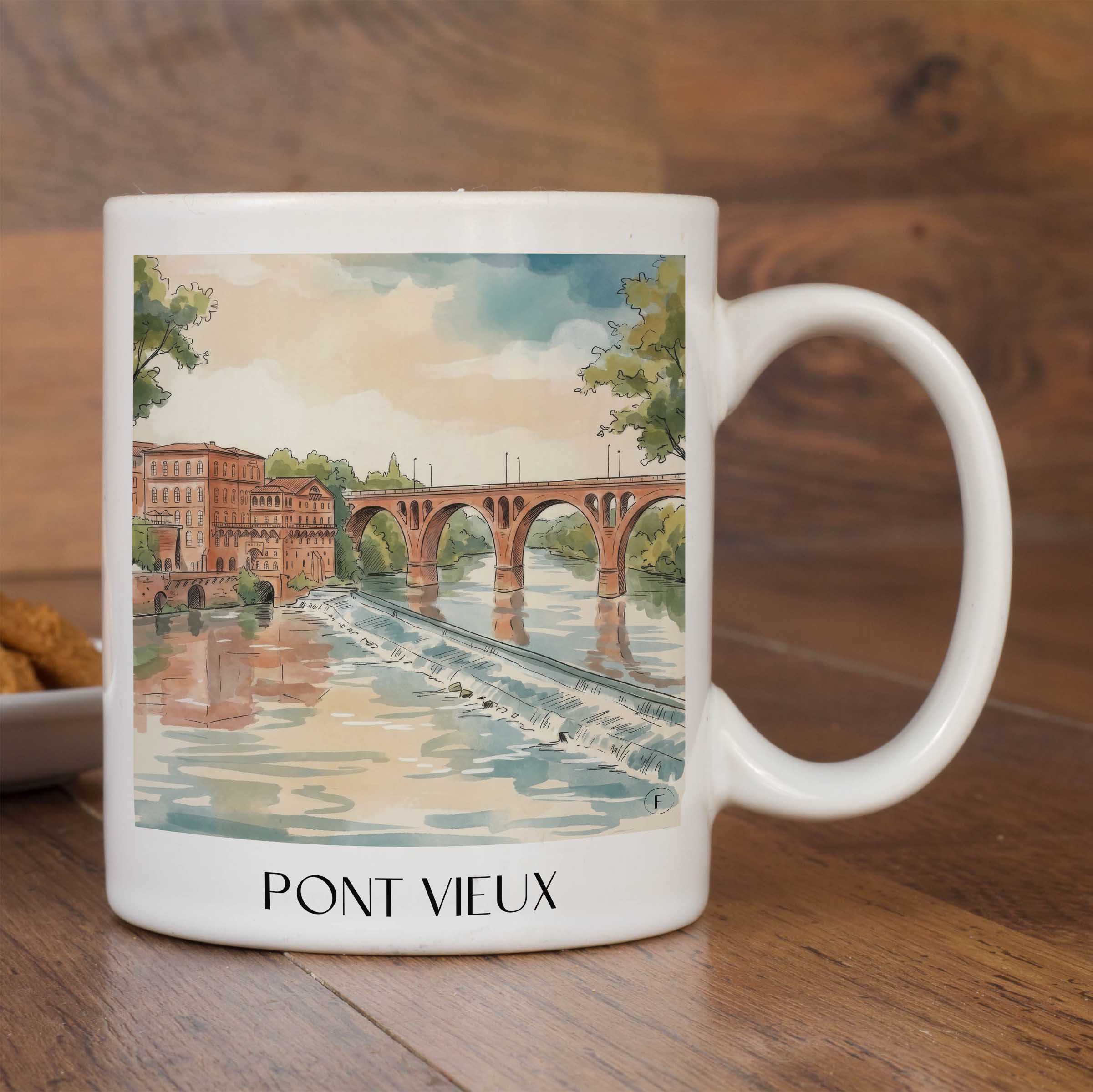 pont-vieux--albi-frankreich-kaffeebecher-aquarell