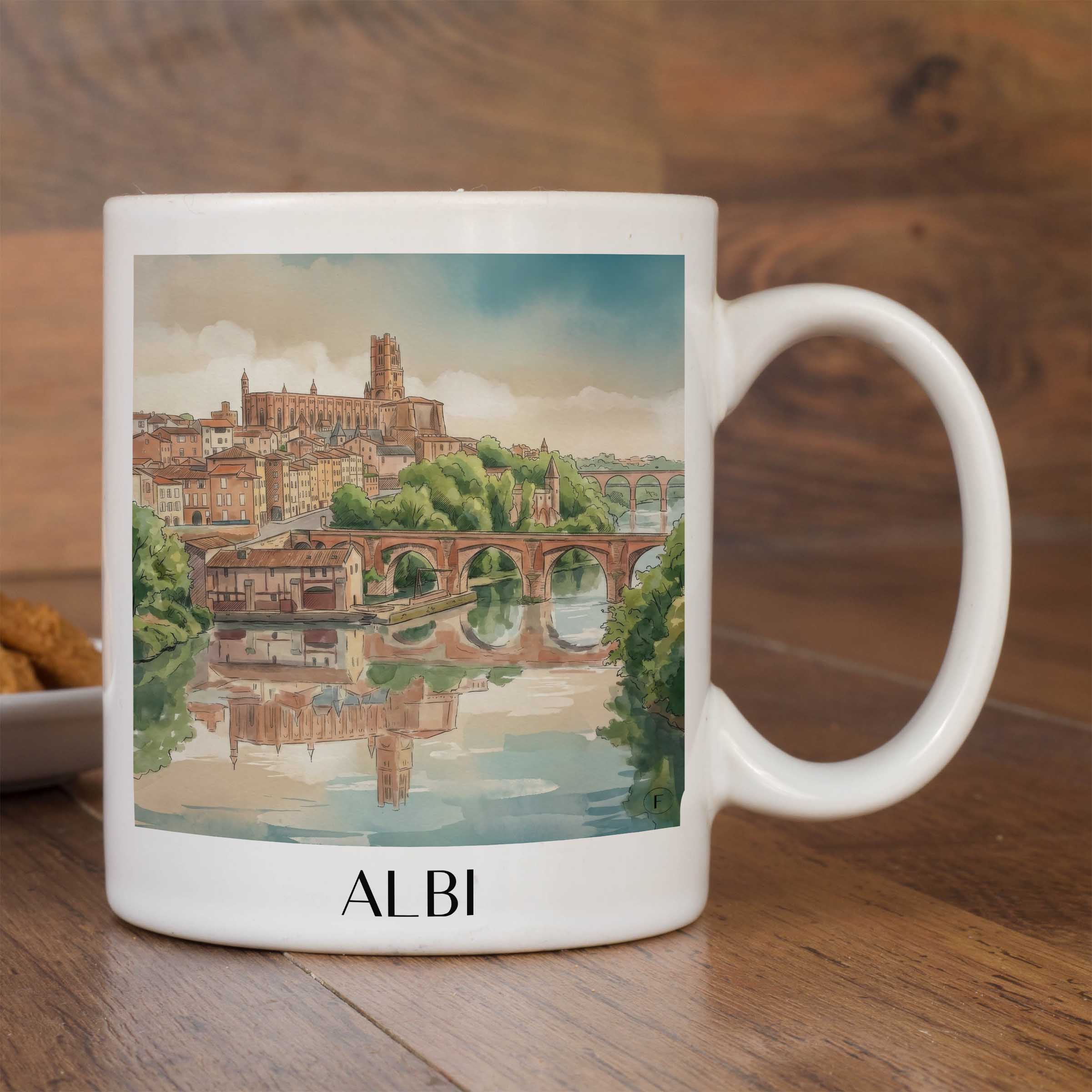 albi-okzitanien-frankreich-kaffeebecher-aquarell
