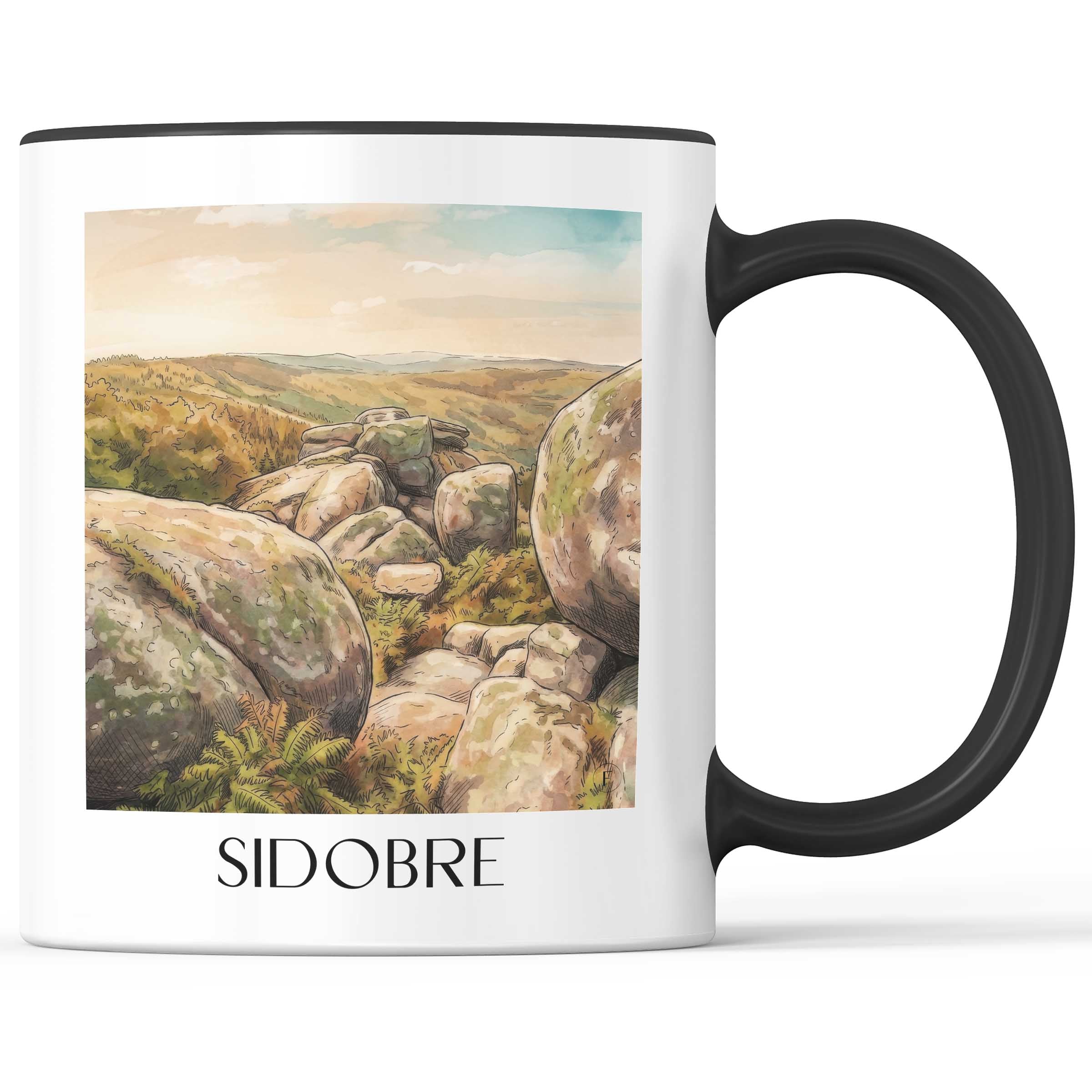 sidobre-okzitanien-frankreich-kaffeebecher-aquarell