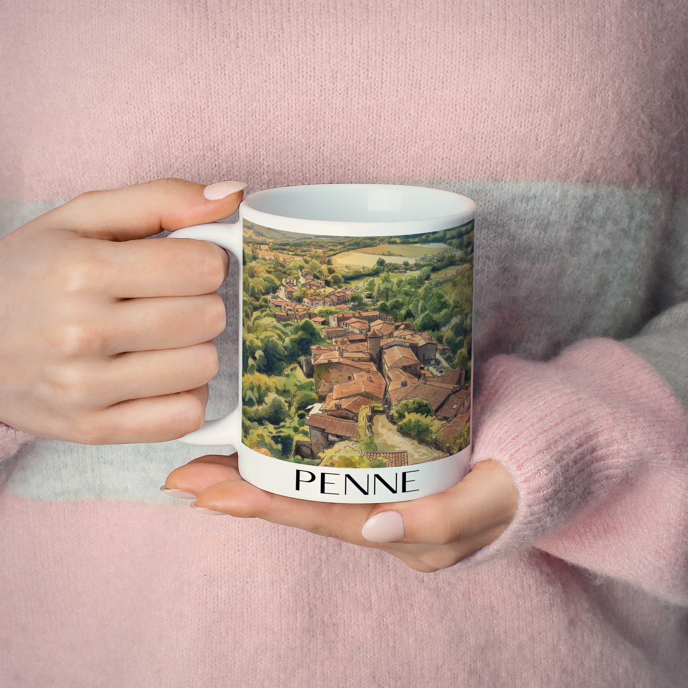 penne--vallée-de-l'aveyron-frankreich-kaffeebecher-aquarell