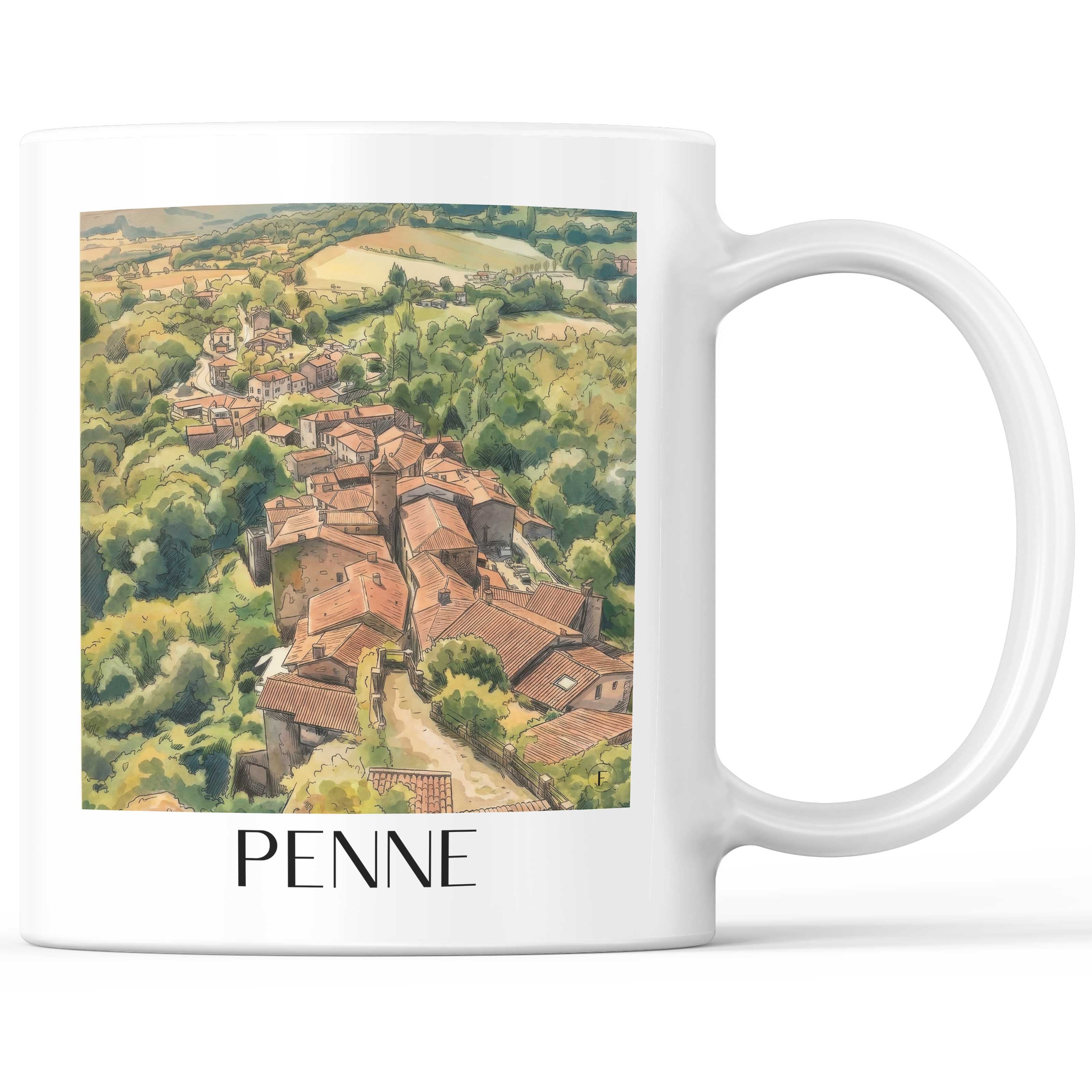 penne--vallée-de-l'aveyron-frankreich-kaffeebecher-aquarell