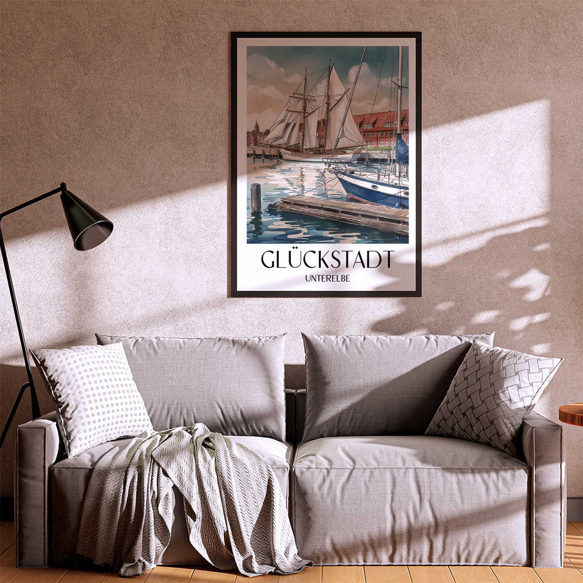 glückstadt-unterelbe-deutschland-poster-aquarell