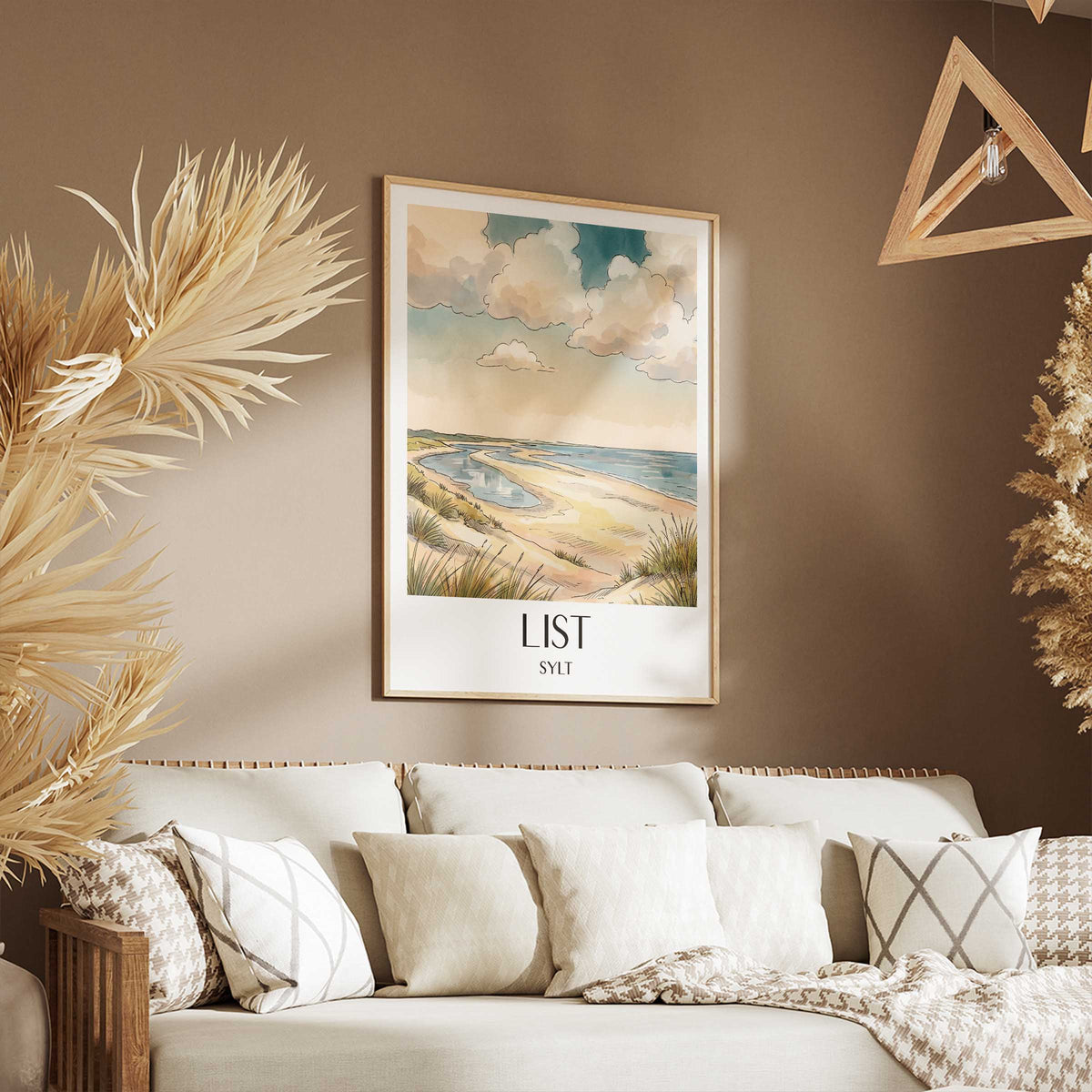 list-sylt-deutschland-poster-aquarell
