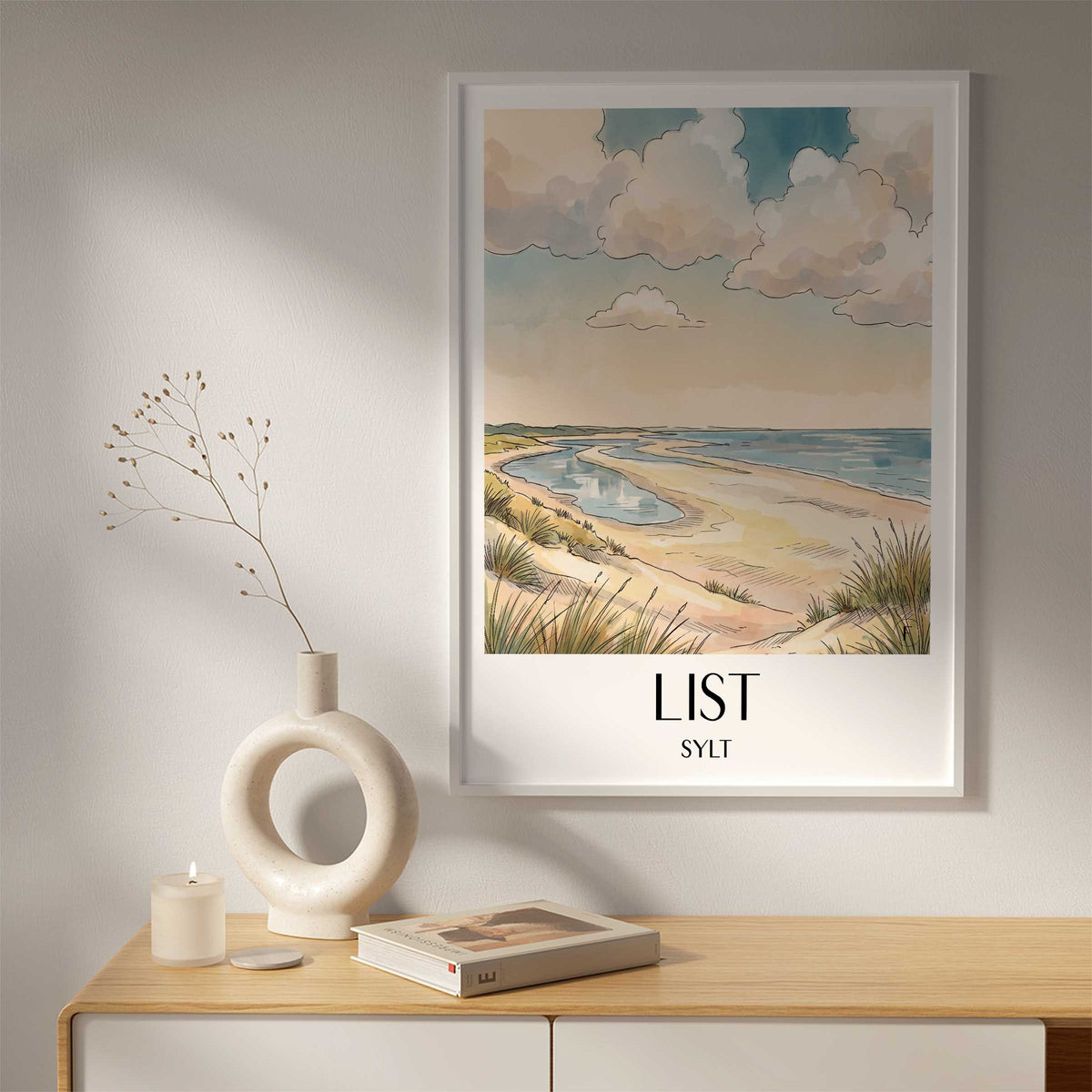 list-sylt-deutschland-poster-aquarell