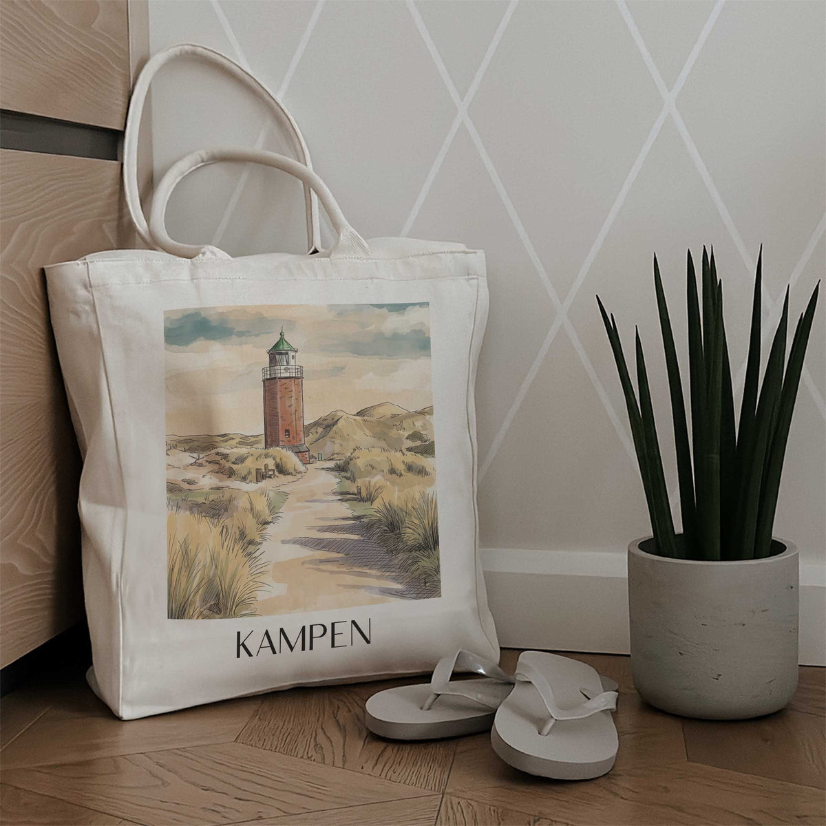 kampen--sylt-deutschland-einkaufstasche-aquarell