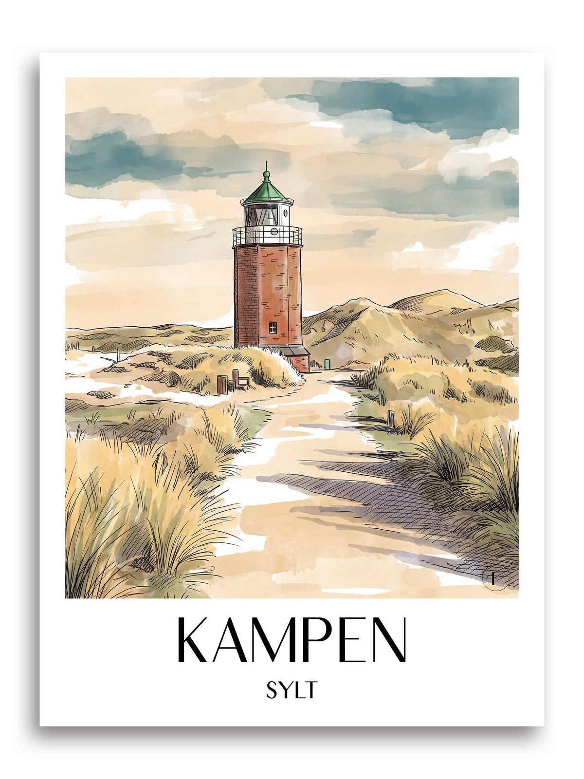 kampen--sylt-deutschland-poster-aquarell