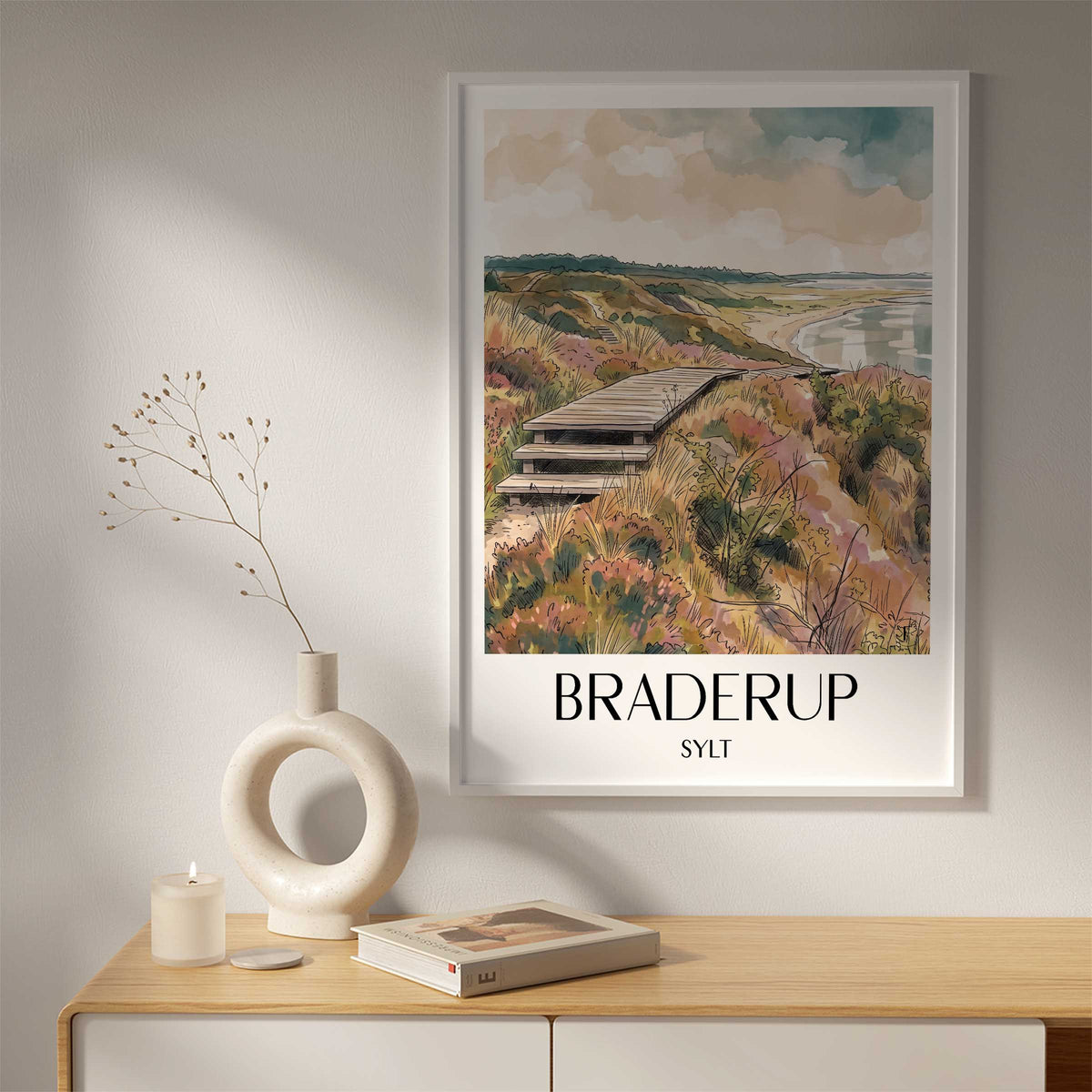 braderup-sylt-deutschland-poster-aquarell