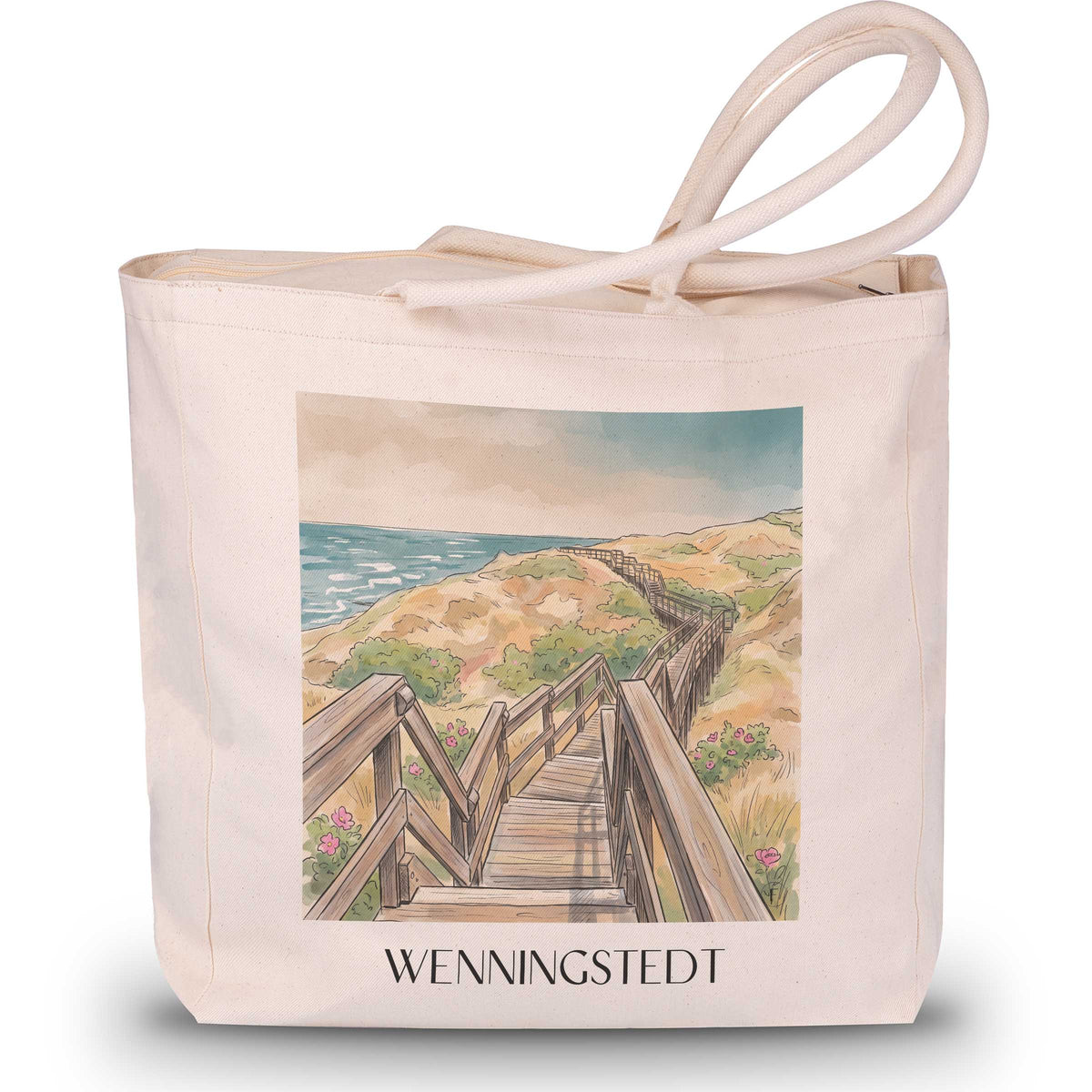 wenningstedt-sylt-deutschland-einkaufstasche-aquarell