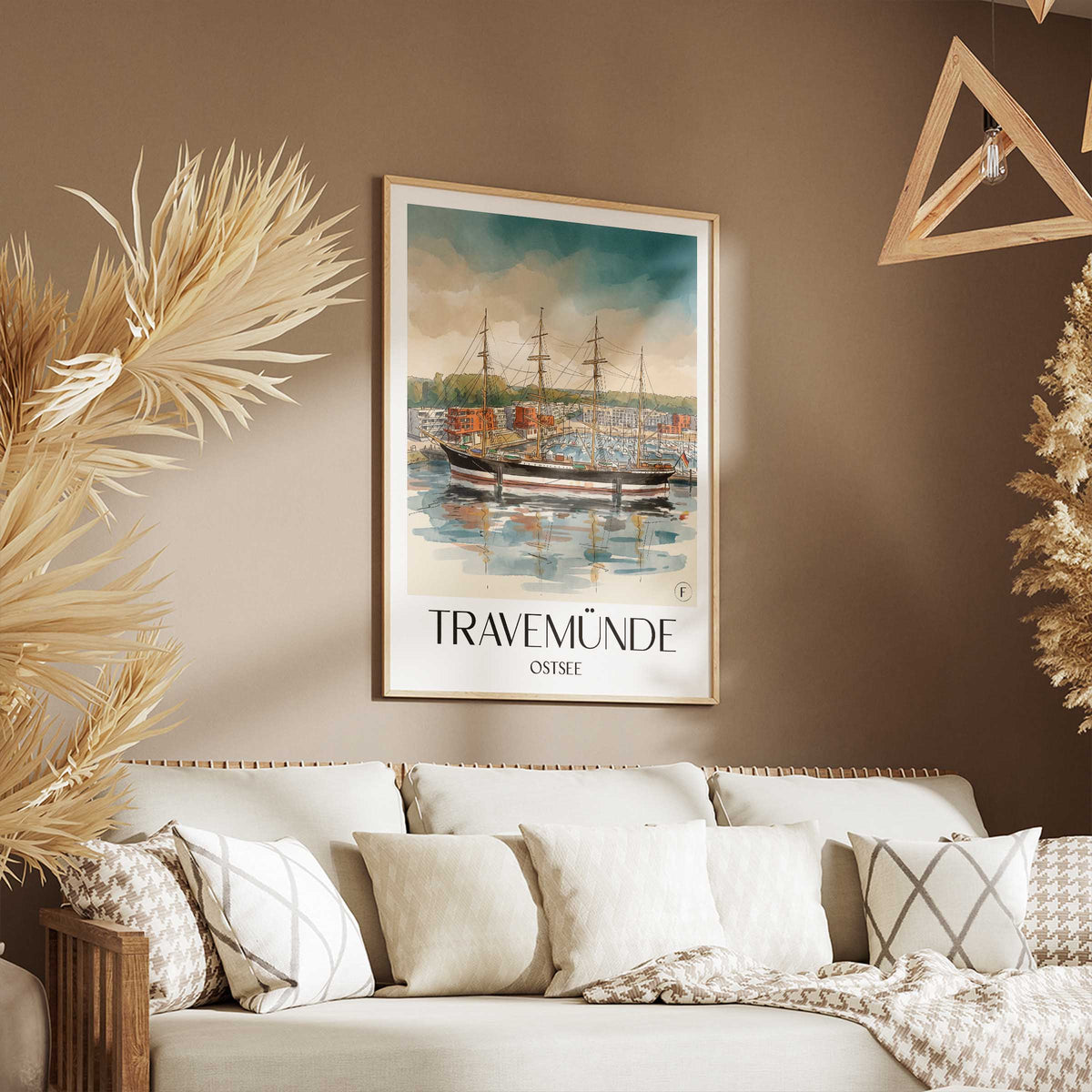 travemünde-ostsee-deutschland-poster-aquarell