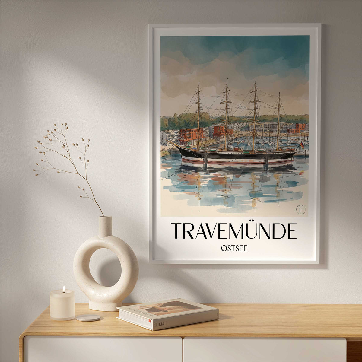 travemünde-ostsee-deutschland-poster-aquarell