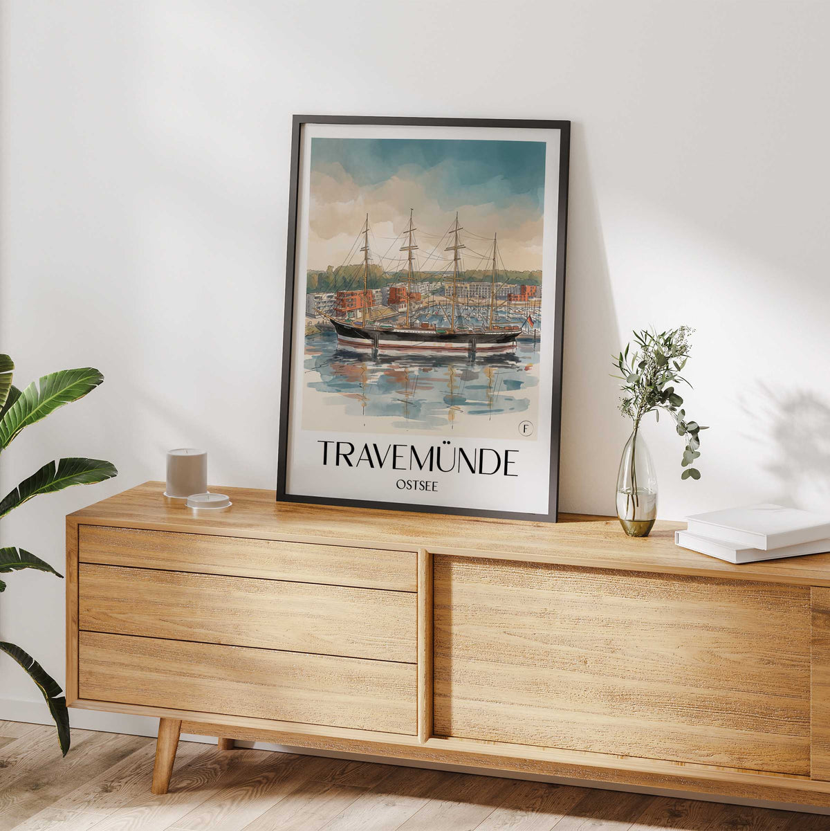 travemünde-ostsee-deutschland-poster-aquarell