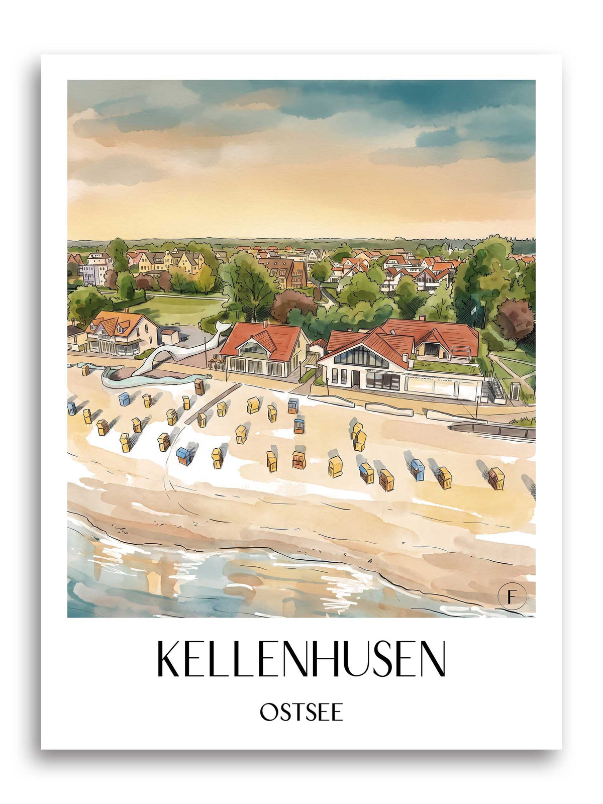 kellenhusen-ostsee-deutschland-poster-aquarell
