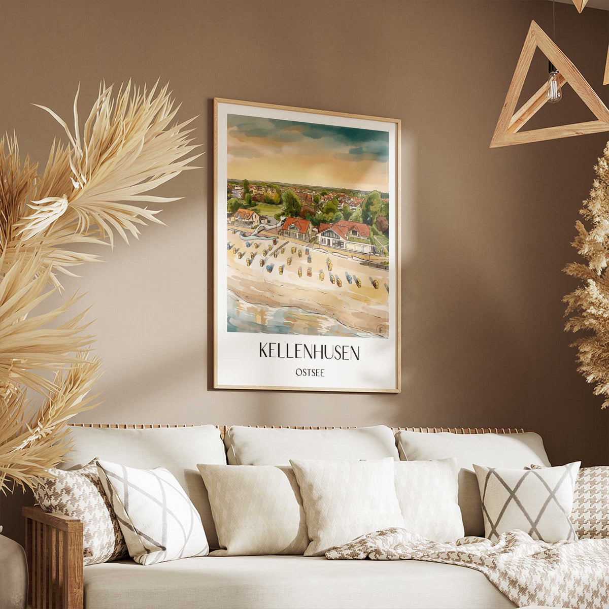 kellenhusen-ostsee-deutschland-poster-aquarell