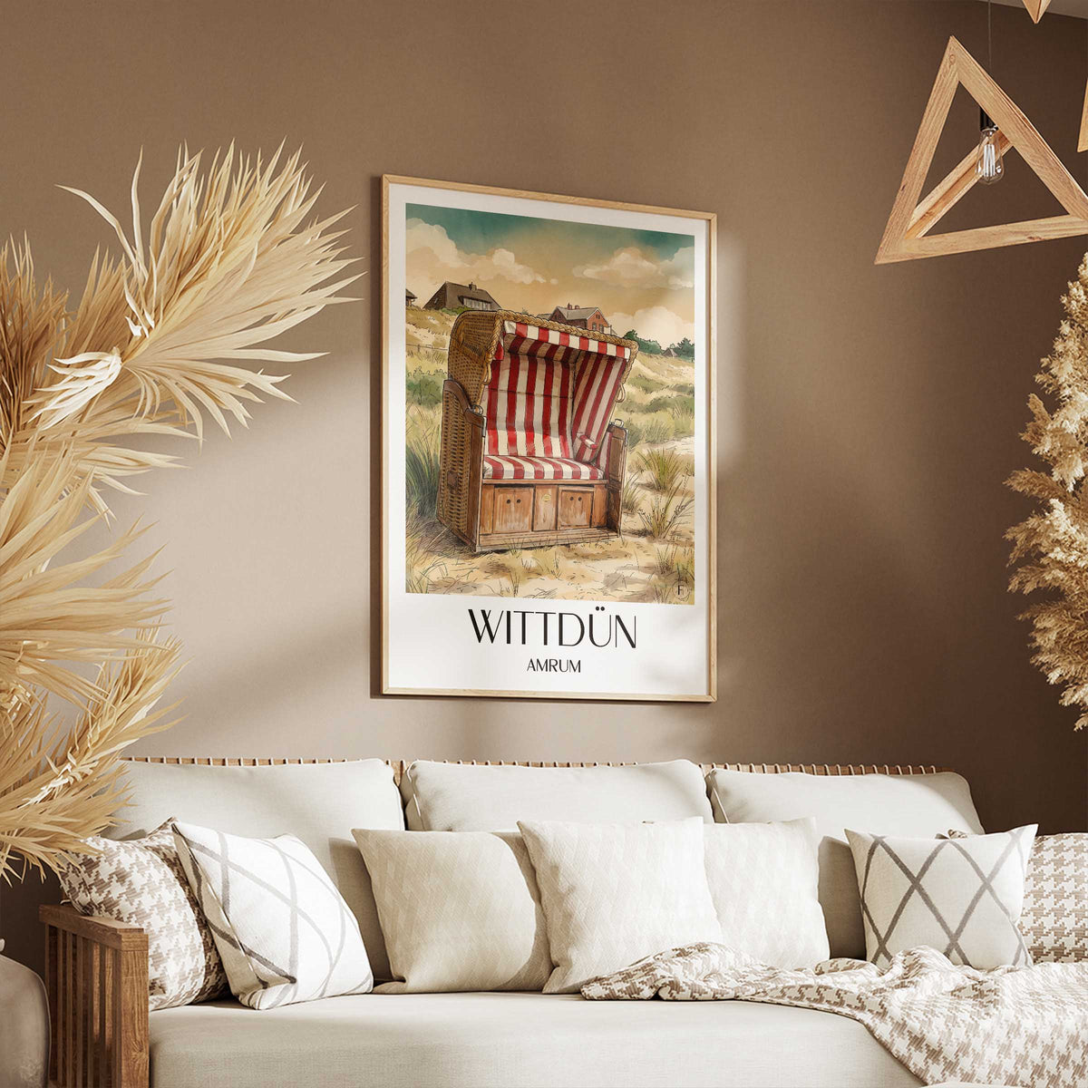 wittdün-amrum-deutschland-poster-aquarell