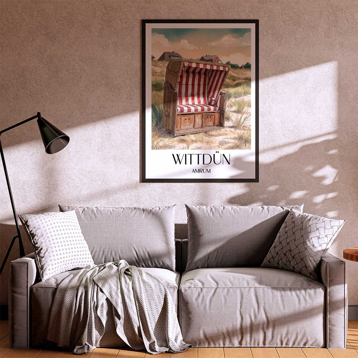 wittdün-amrum-deutschland-poster-aquarell