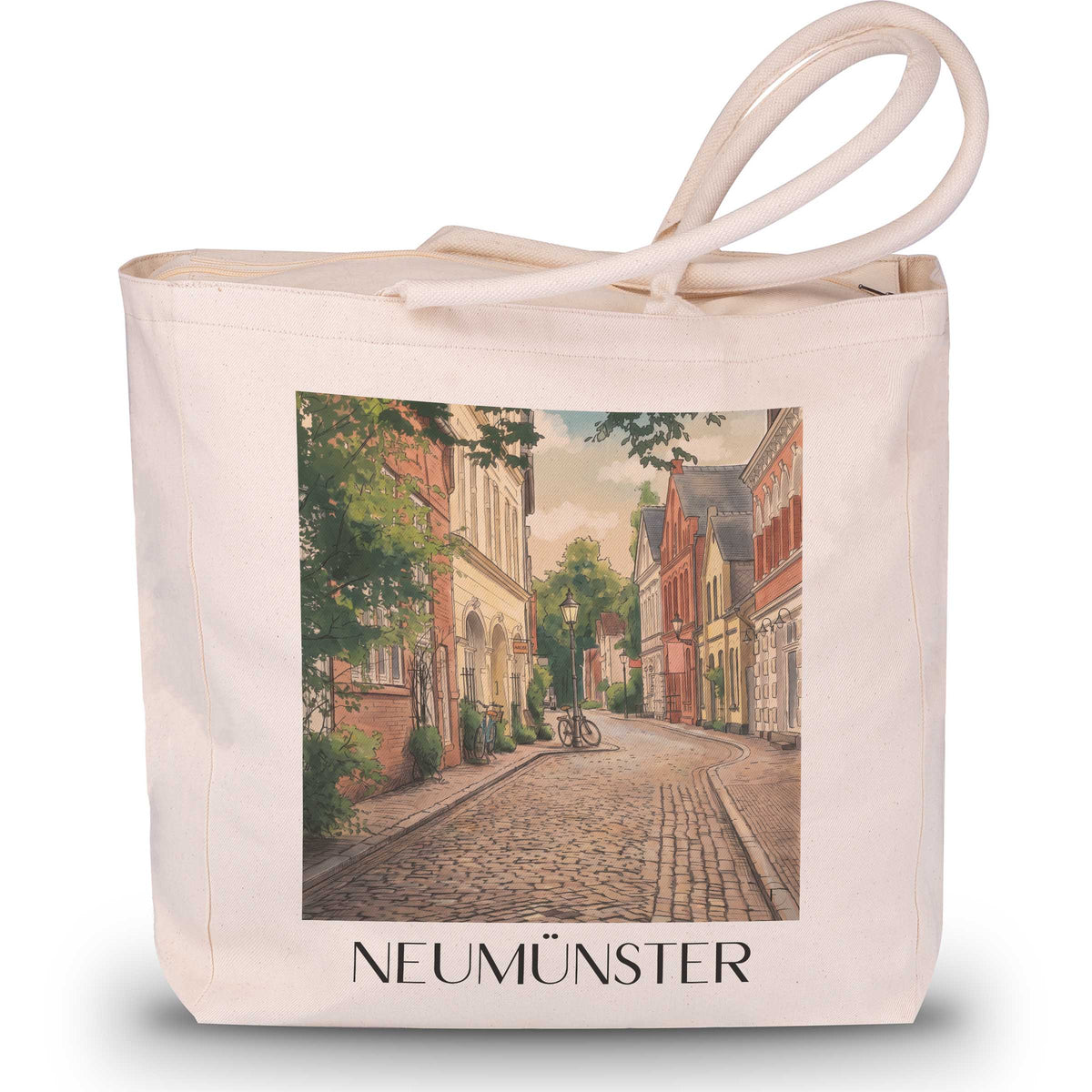 neumünster-holstein-deutschland-einkaufstasche-aquarell