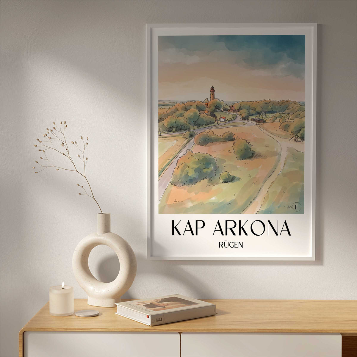 kap-arkona-rügen-deutschland-poster-aquarell