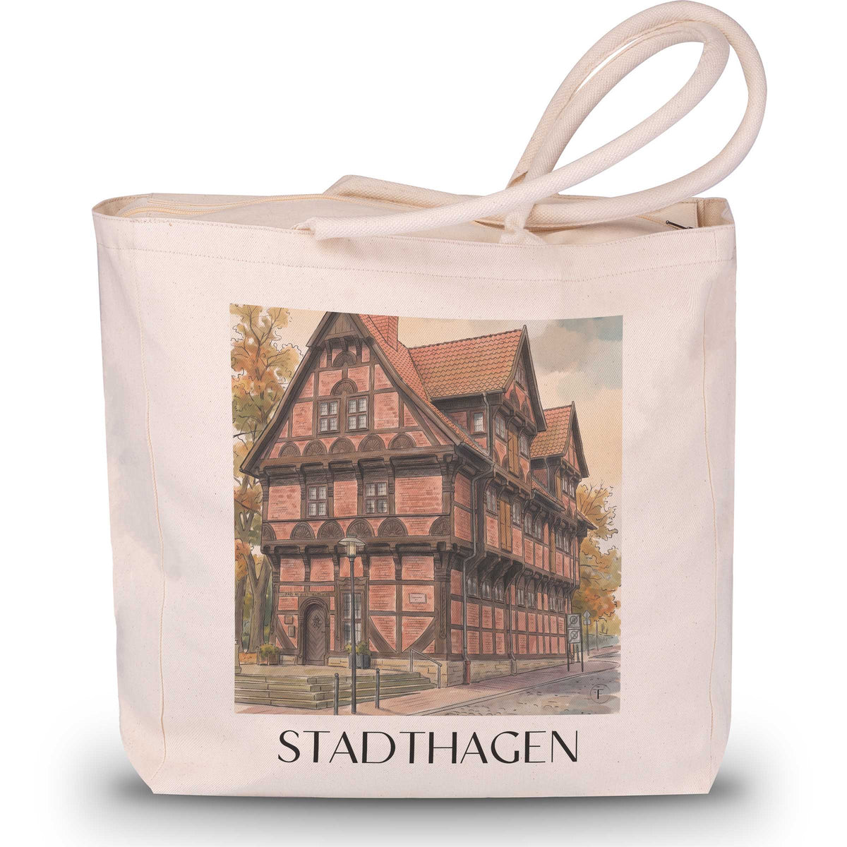 Stadthagen Shopping Tasche - Niedersachsen - Deutschland Tote Bag - Einkaufstasche im Aquarell Stil