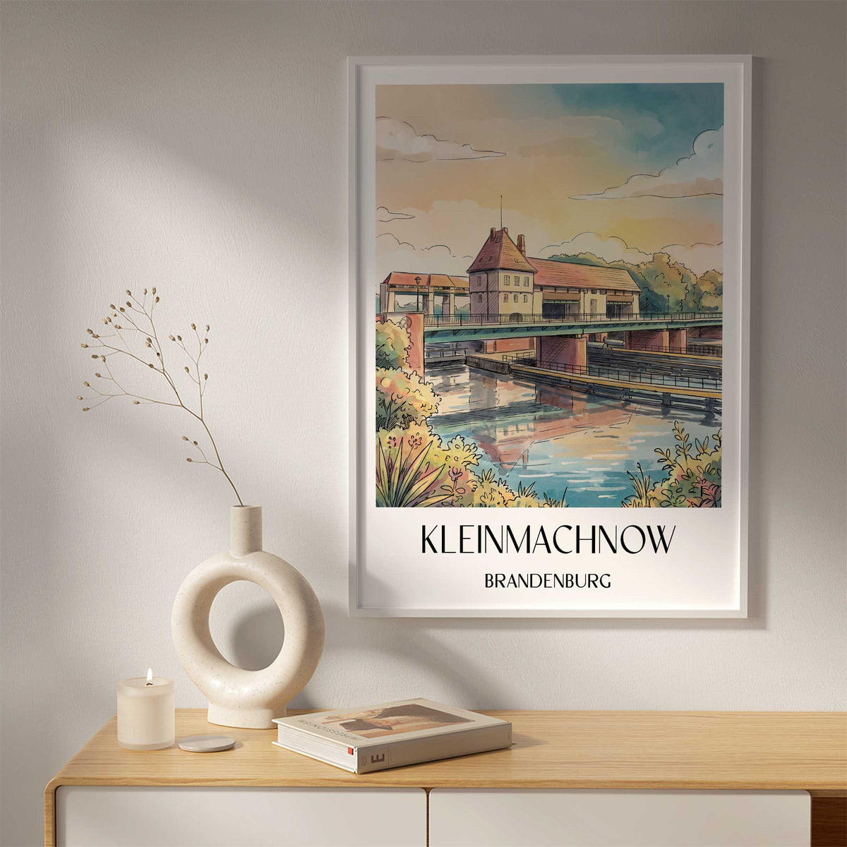 kleinmachnow-brandenburg-deutschland-poster-aquarell