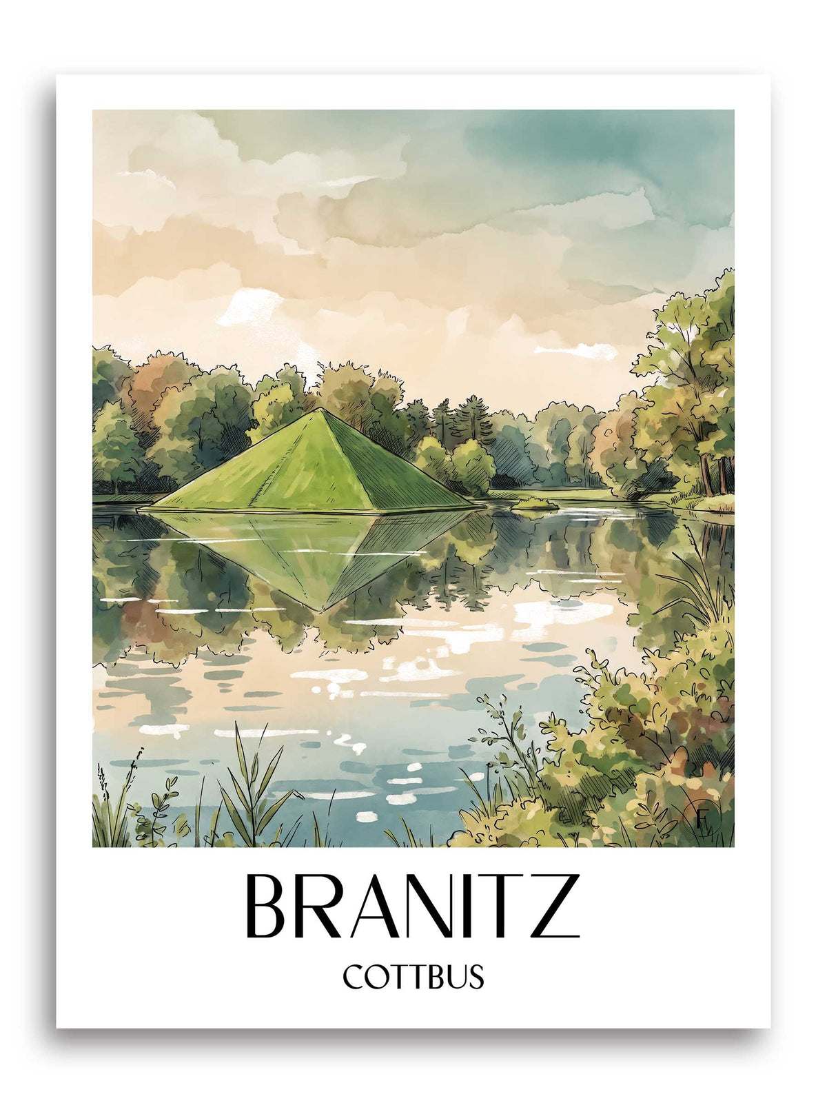 branitz-cottbus-deutschland-poster-aquarell