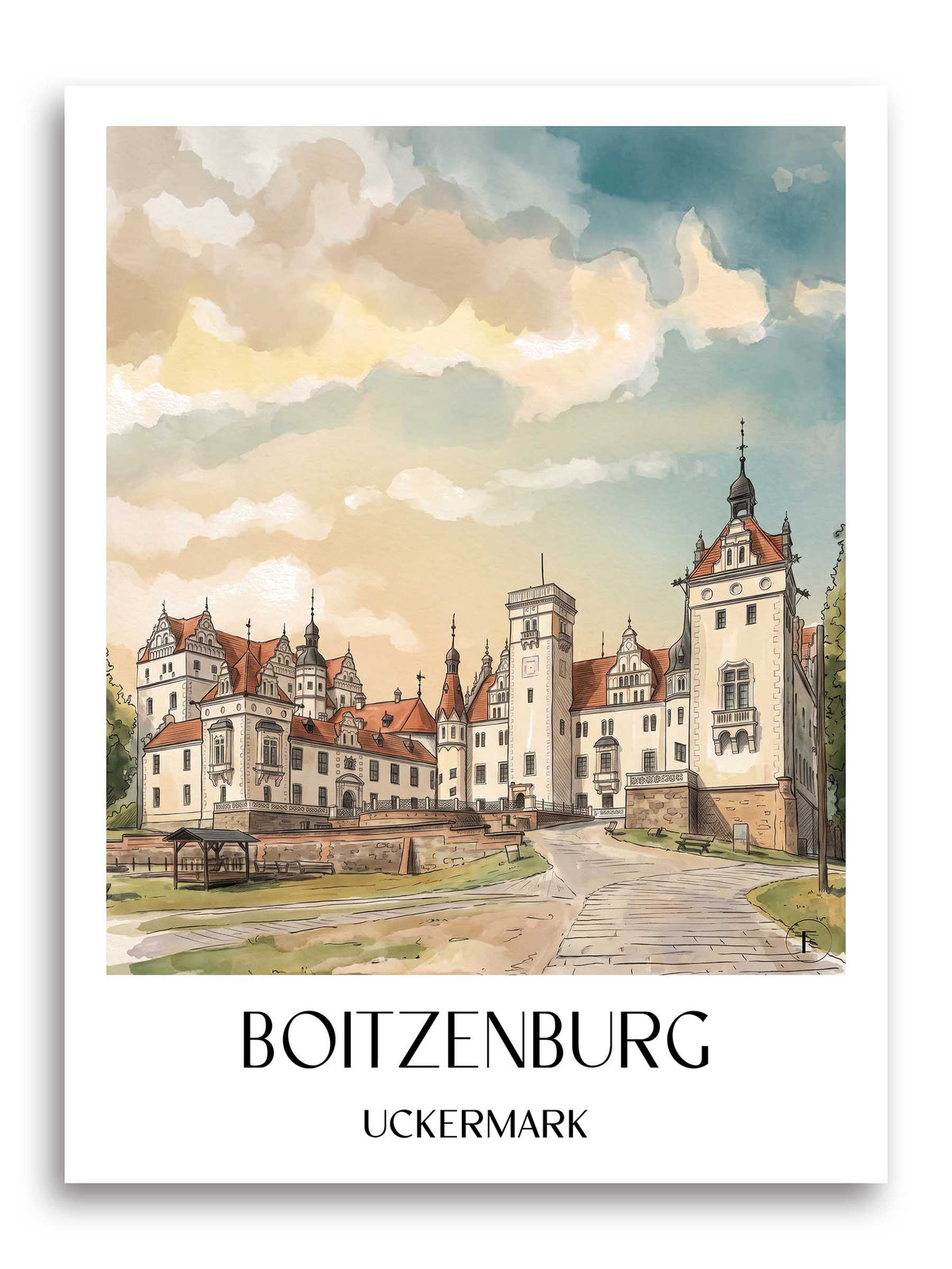 boitzenburg-uckermark-deutschland-poster-aquarell
