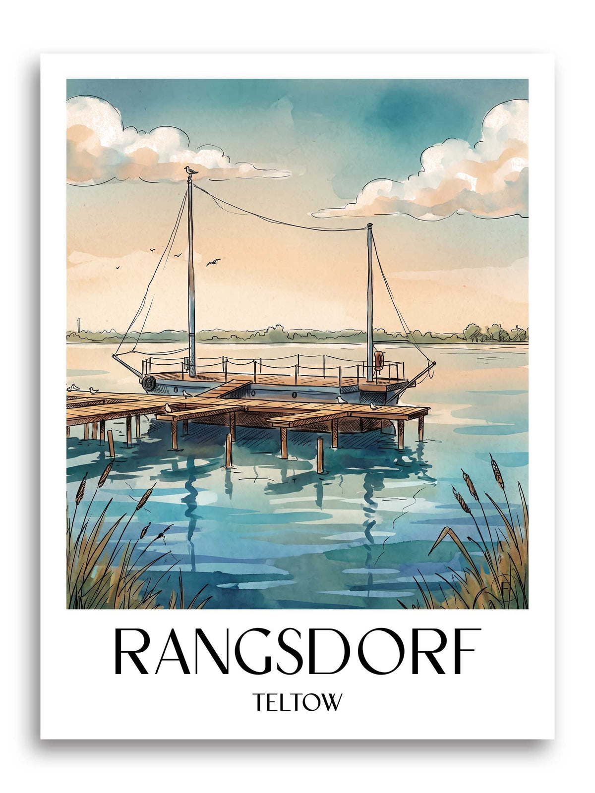 rangsdorf-teltow-deutschland-poster-aquarell