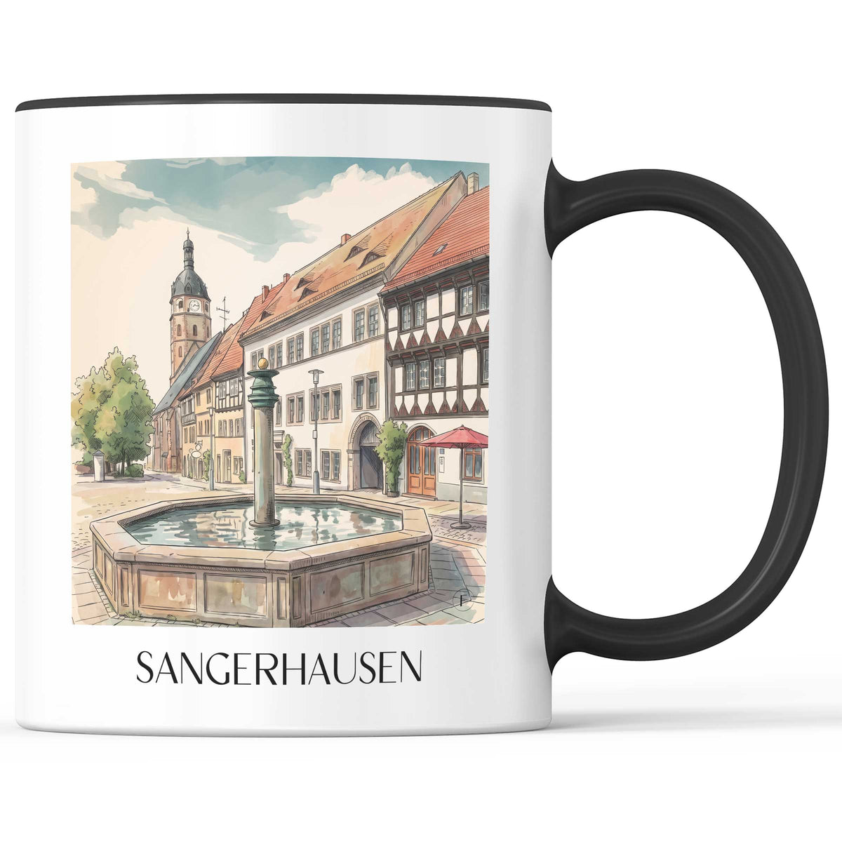 sangerhausen-südharz-deutschland-kaffeebecher-aquarell