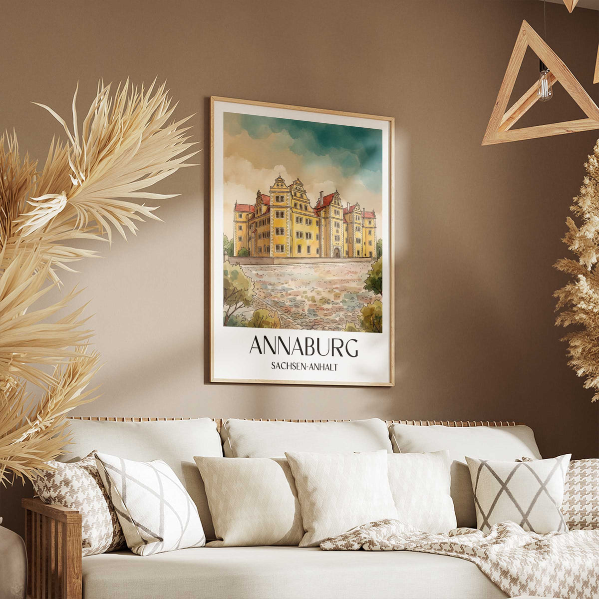 annaburg-sachsen-anhalt-deutschland-poster-aquarell