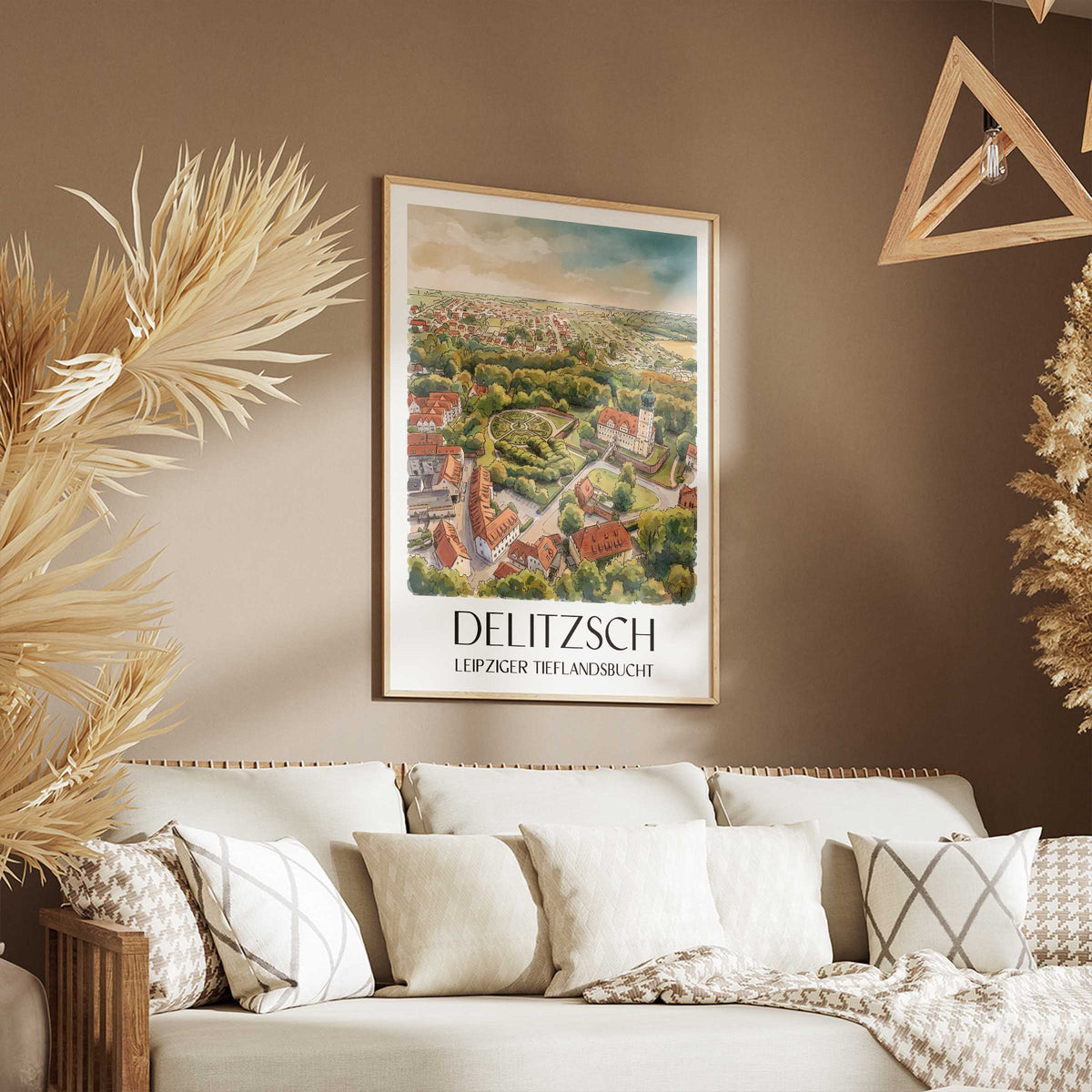 delitzsch-leipziger-tieflandsbucht-deutschland-poster-aquarell