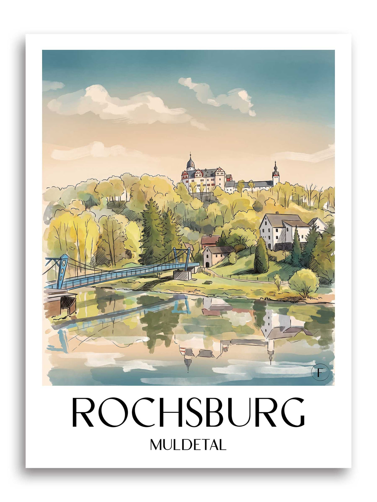 rochsburg-muldetal-deutschland-poster-aquarell
