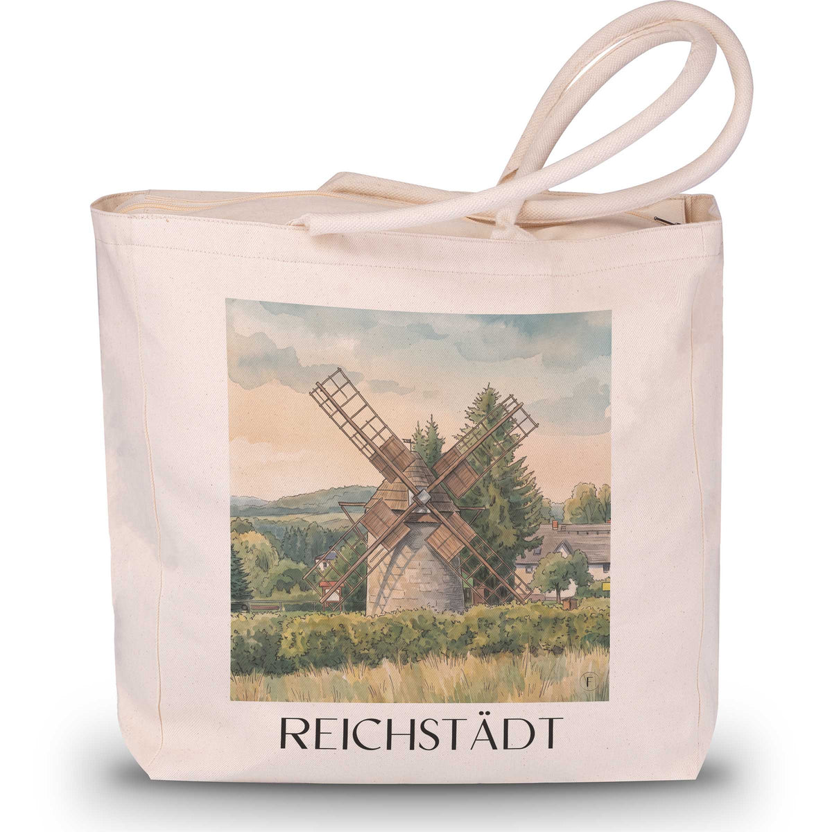 reichstädt-osterzgebirge-deutschland-einkaufstasche-aquarell