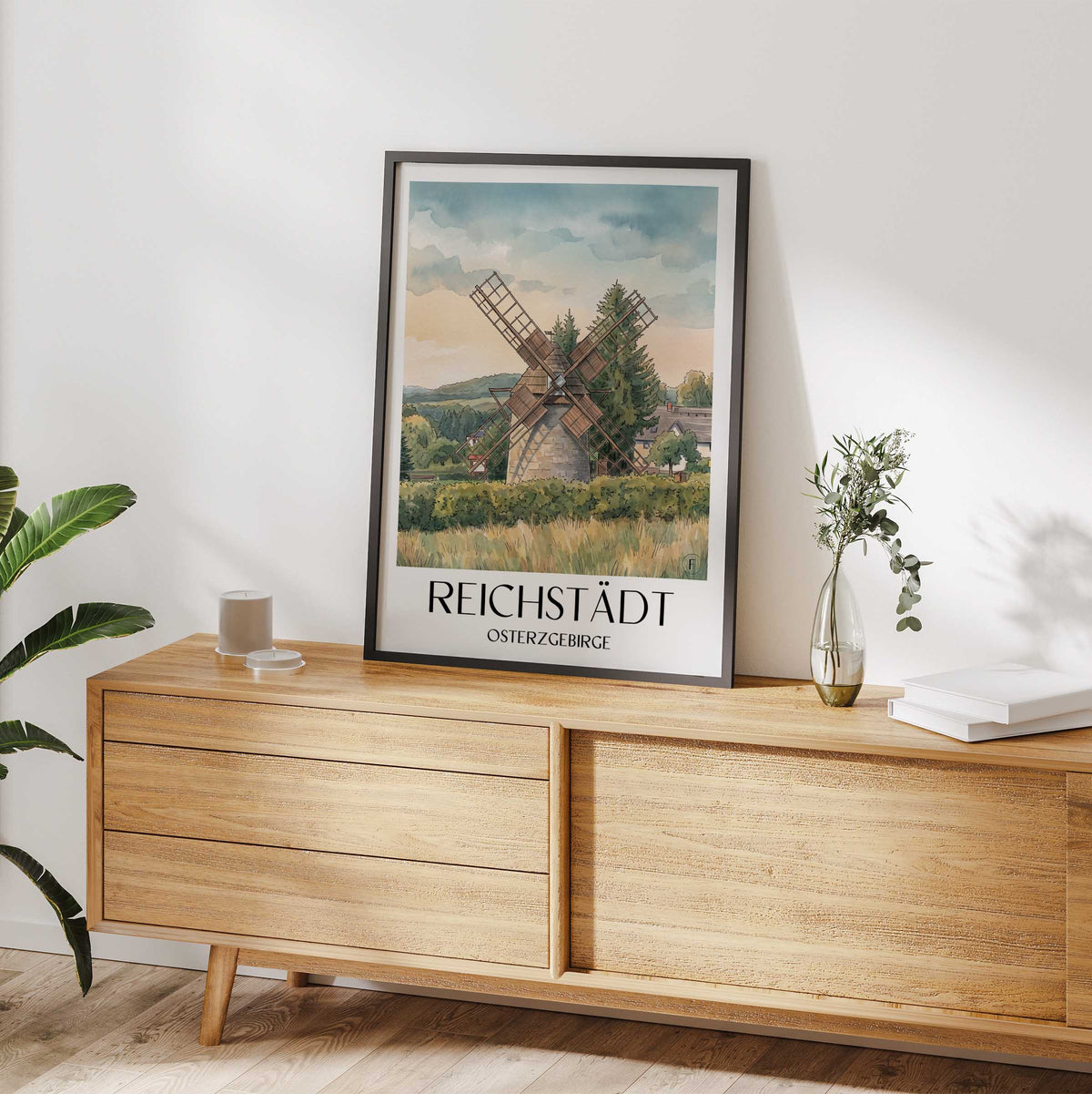 reichstädt-osterzgebirge-deutschland-poster-aquarell