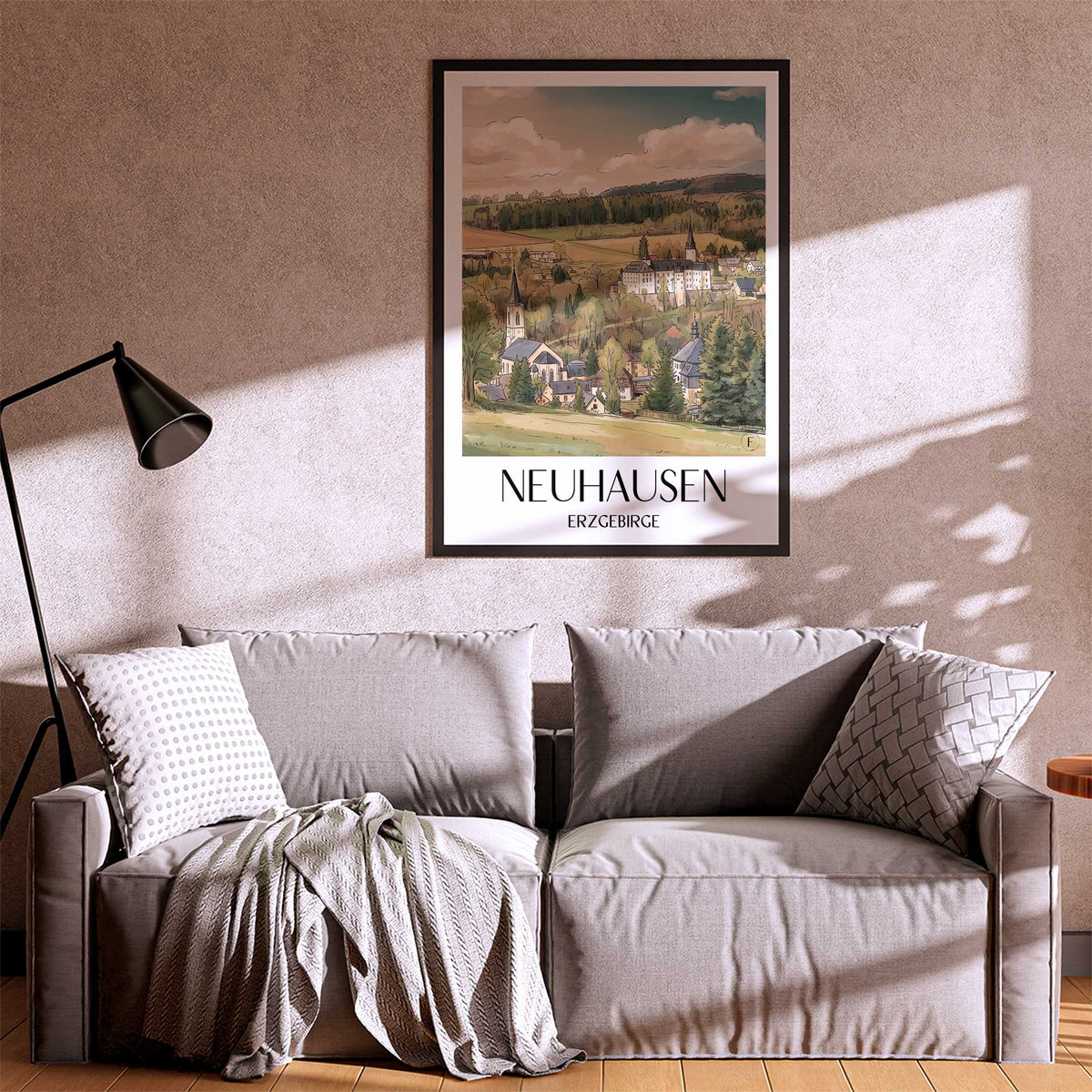 neuhausen-erzgebirge-deutschland-poster-aquarell