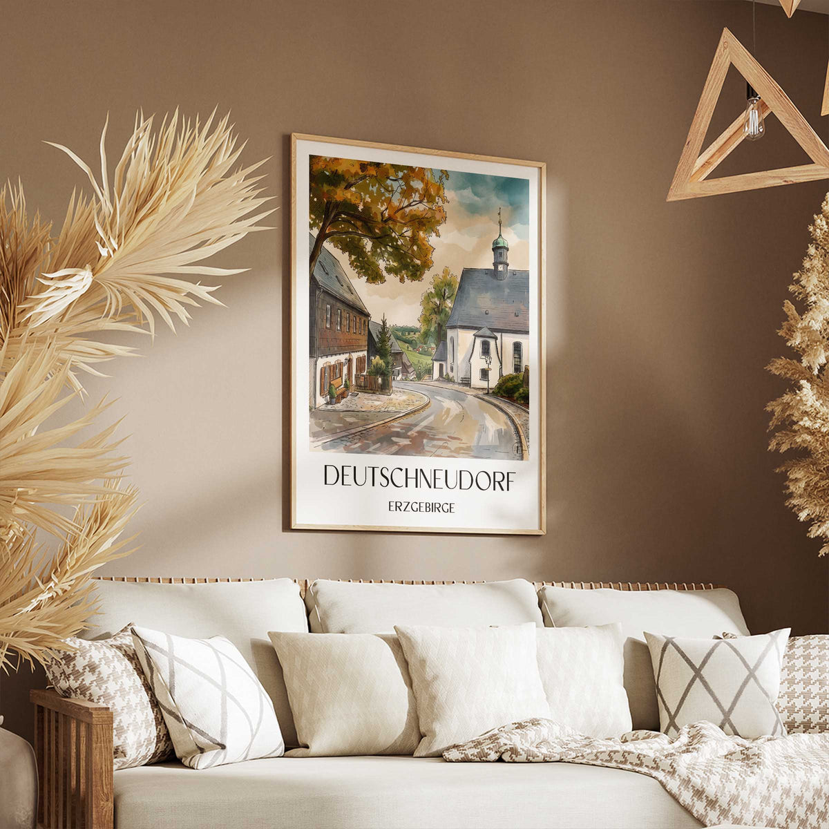 deutschneudorf-erzgebirge-deutschland-poster-aquarell