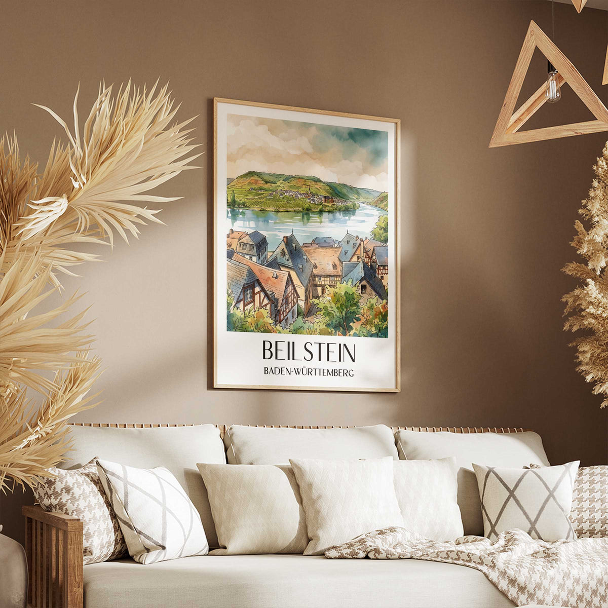 beilstein-baden-württemberg-deutschland-poster-aquarell