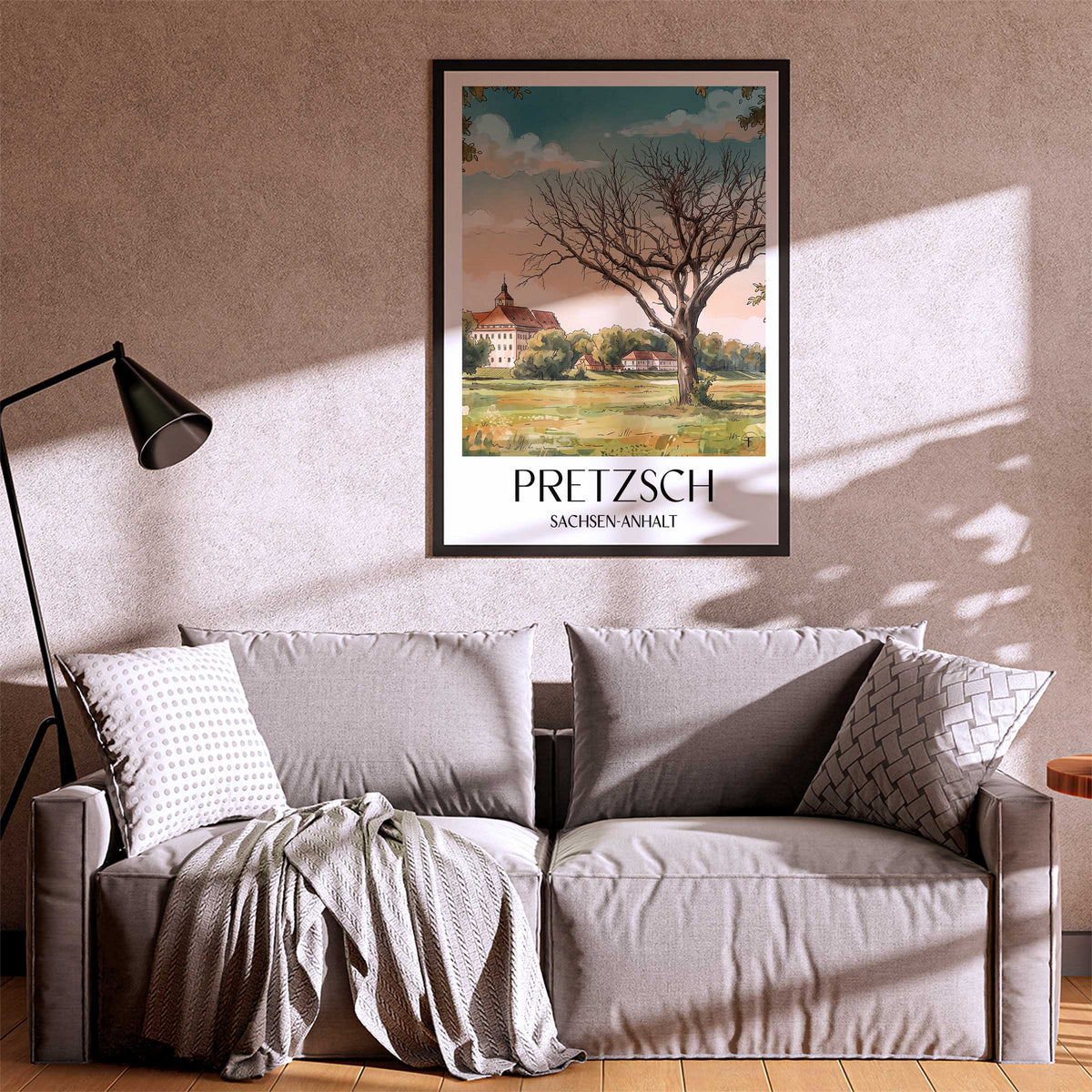pretzsch-sachsen-anhalt-deutschland-poster-aquarell