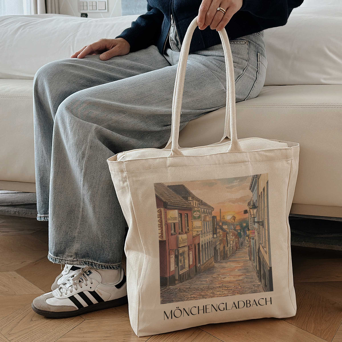 mönchengladbach-niederrhein-deutschland-einkaufstasche-aquarell