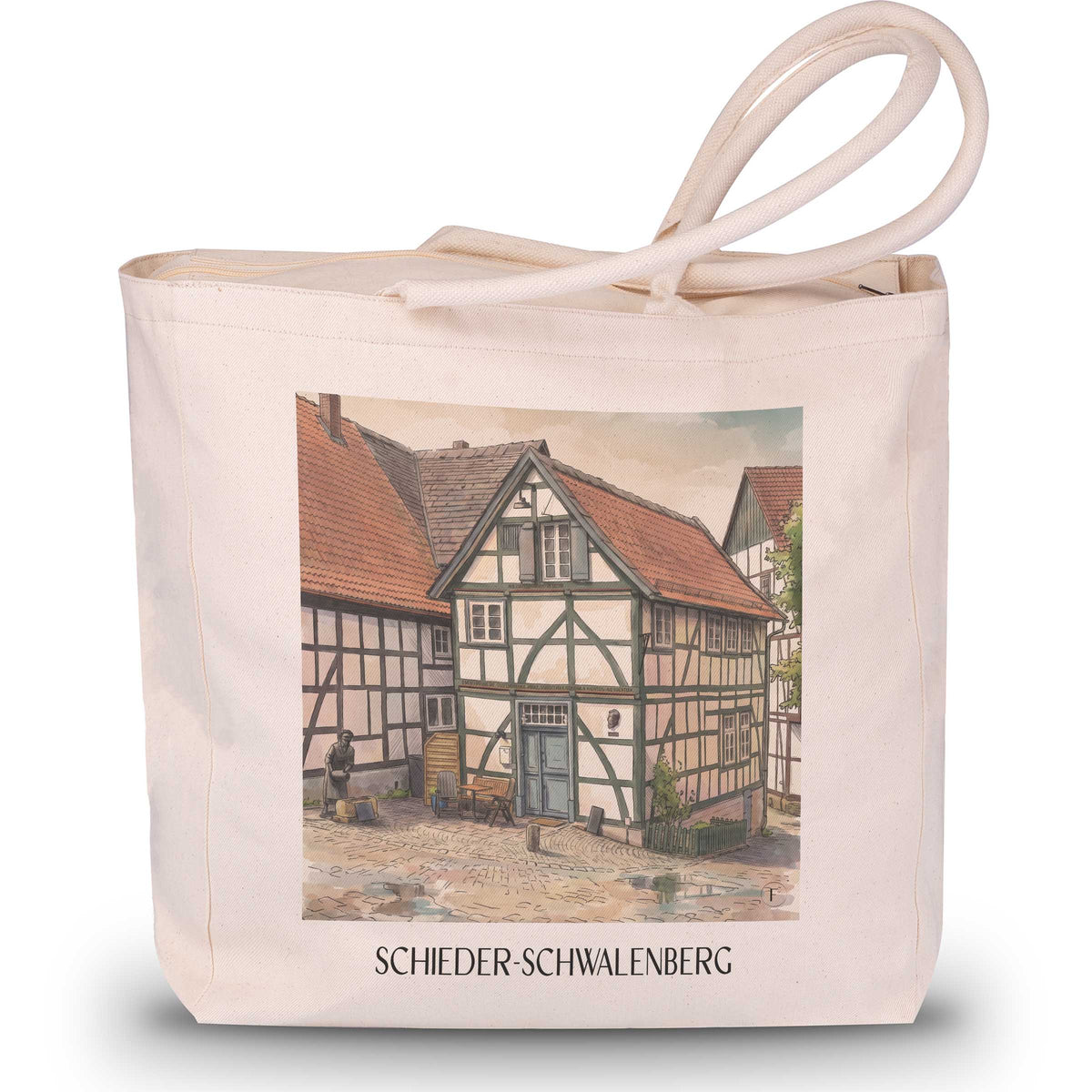 schieder-schwalenberg-lipperland-deutschland-einkaufstasche-aquarell
