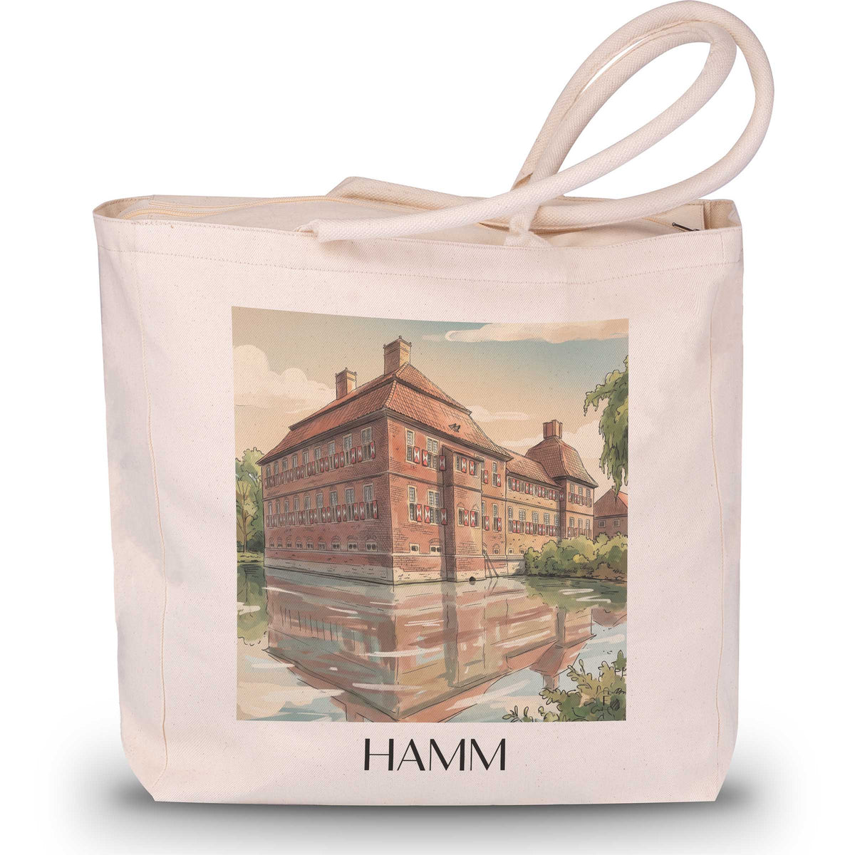 Hamm Shopping Tasche - Westfalen - Deutschland Tote Bag - Einkaufstasche im Aquarell Stil