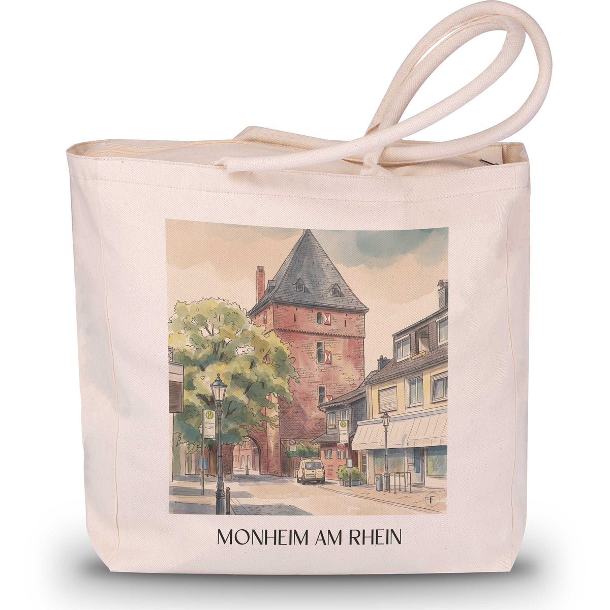 monheim-am-rhein-niederrhein-deutschland-einkaufstasche-aquarell