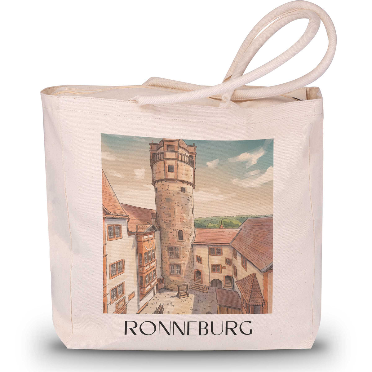 ronneburg-wetterau-deutschland-einkaufstasche-aquarell