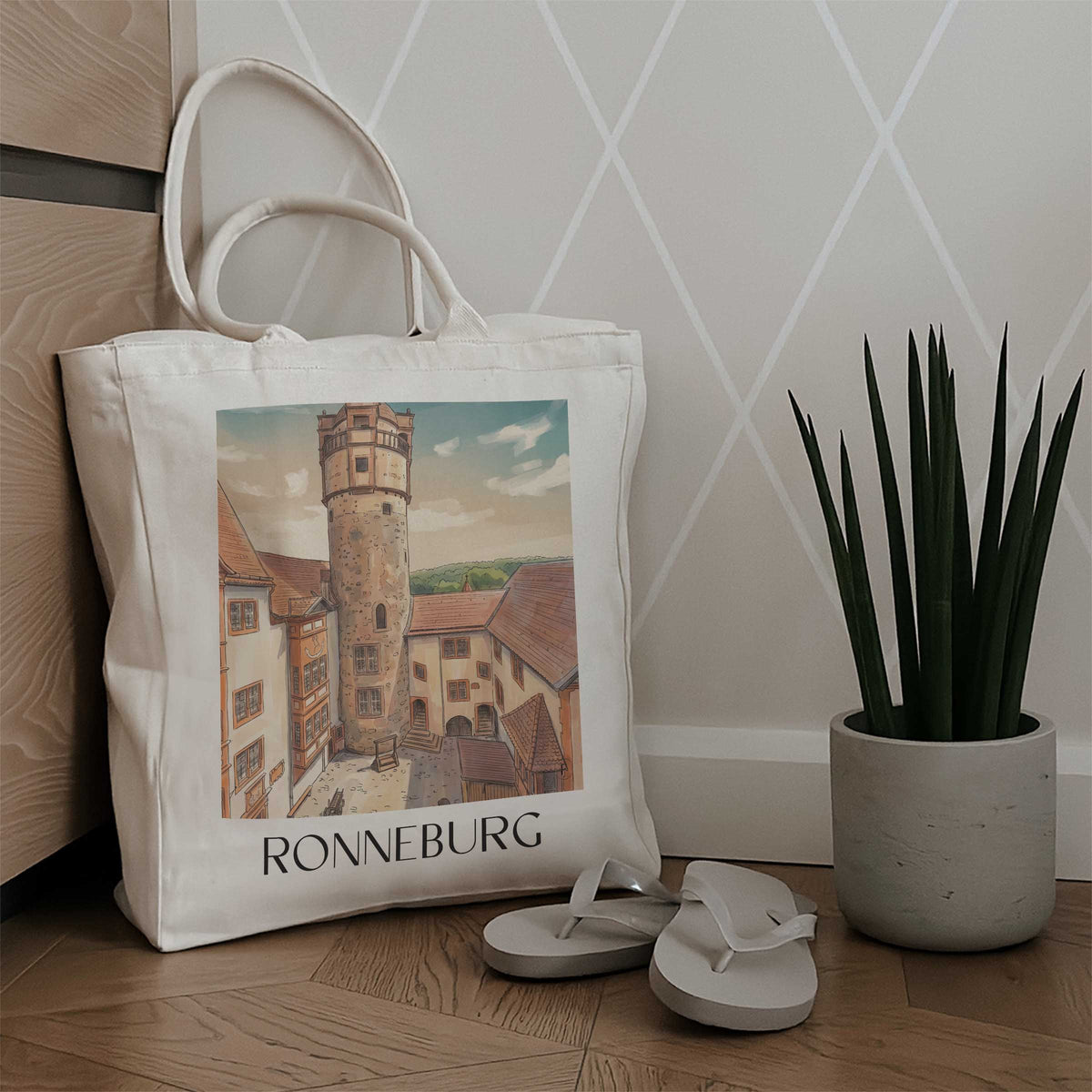 ronneburg-wetterau-deutschland-einkaufstasche-aquarell