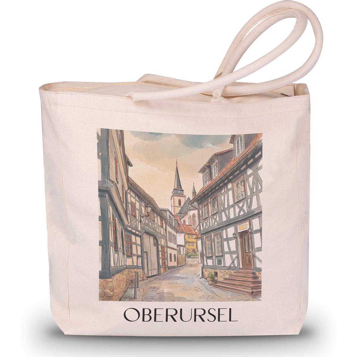 oberursel-taunus-deutschland-einkaufstasche-aquarell