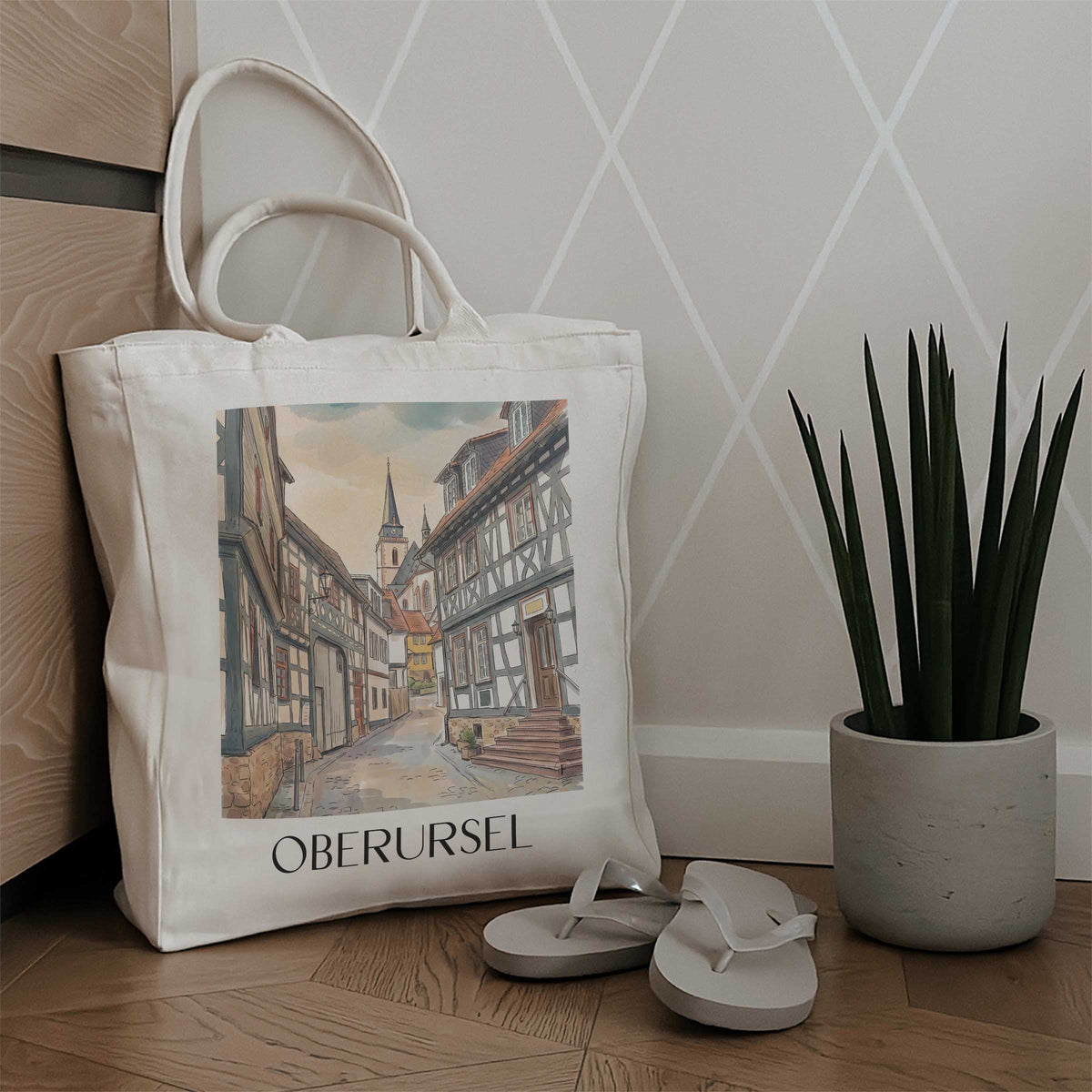 oberursel-taunus-deutschland-einkaufstasche-aquarell
