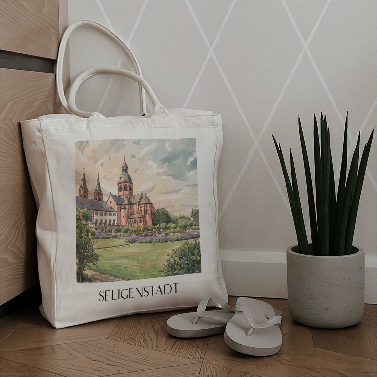 seligenstadt-untermain-deutschland-einkaufstasche-aquarell