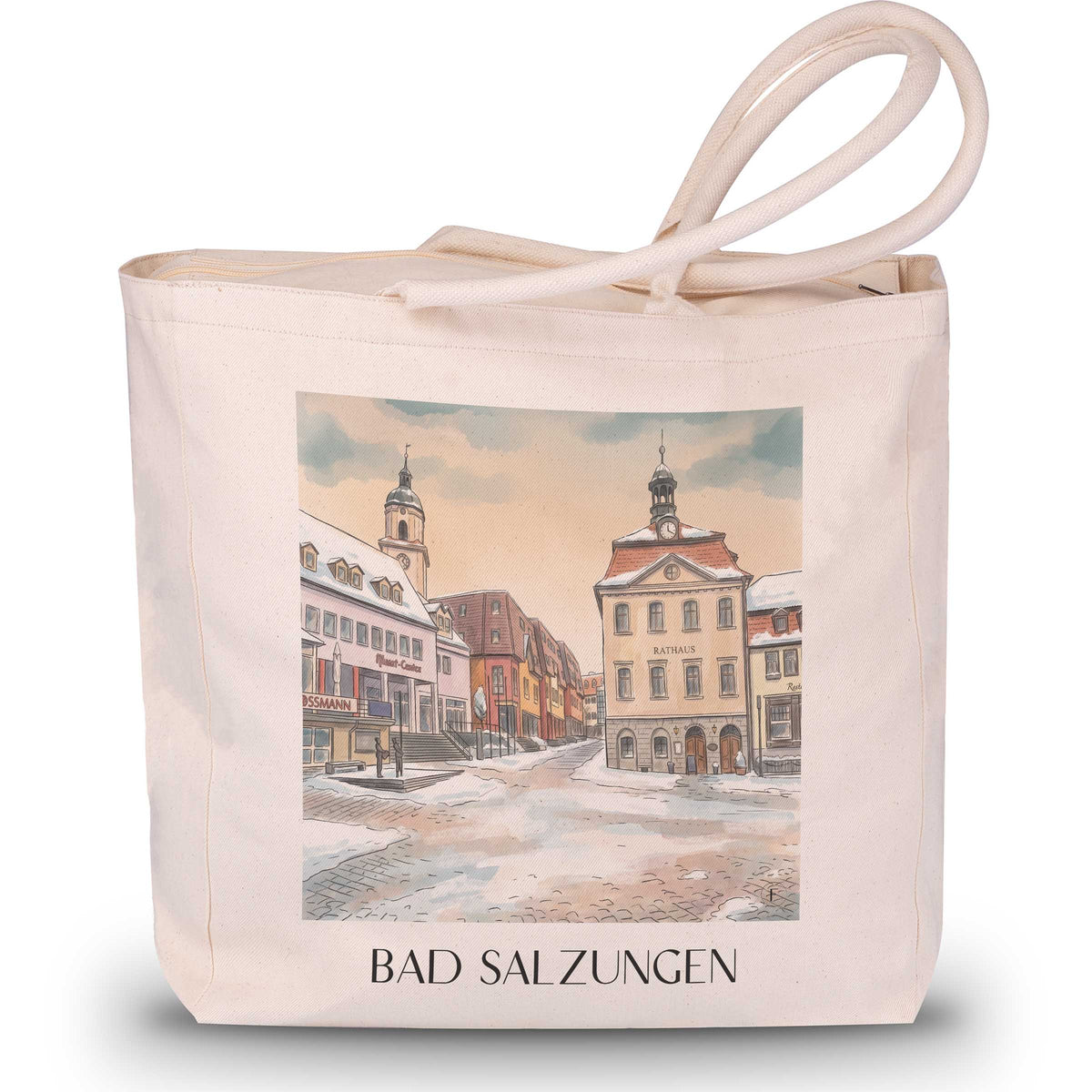 bad-salzungen-werratal-deutschland-einkaufstasche-aquarell