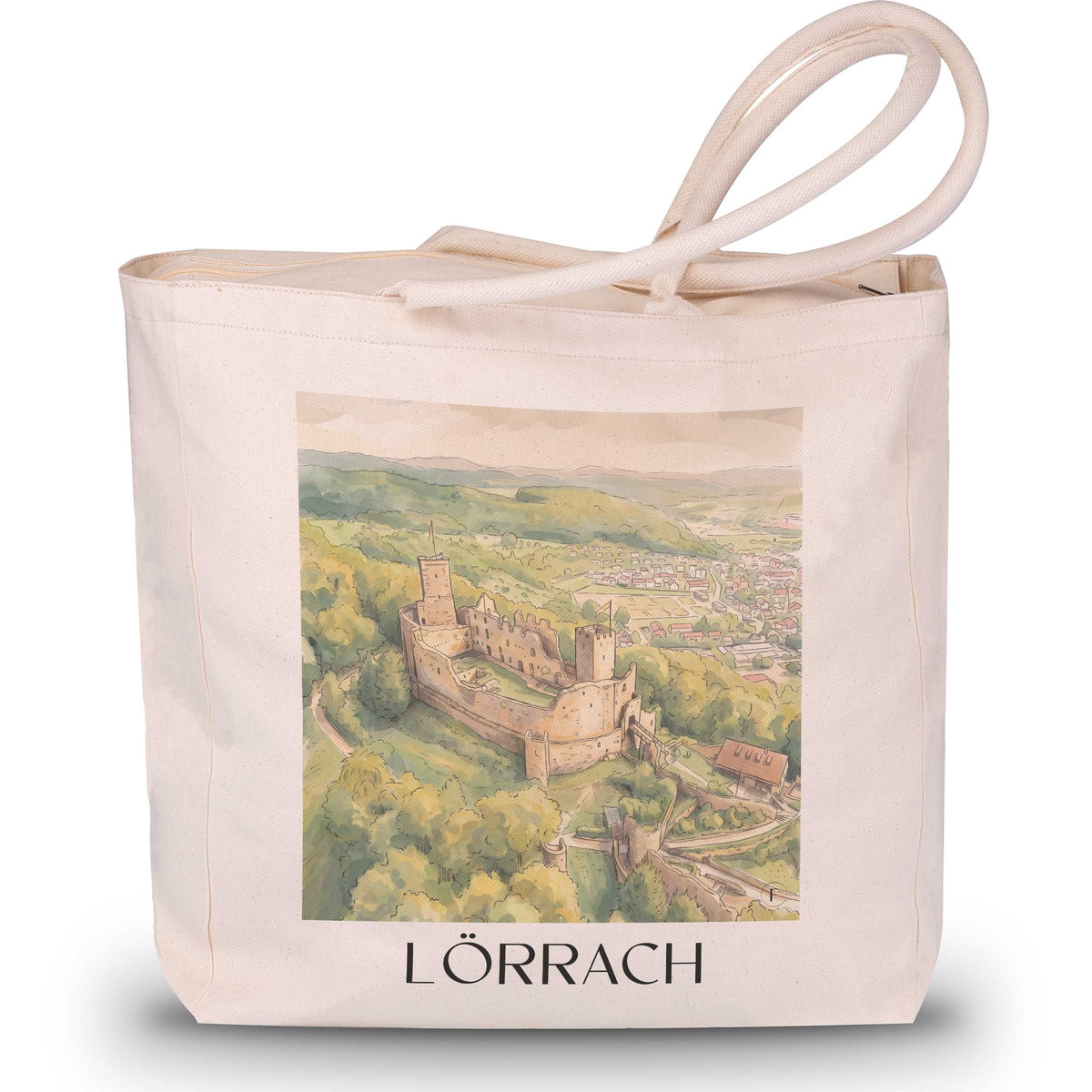 lörrach-südschwarzwald-deutschland-einkaufstasche-aquarell