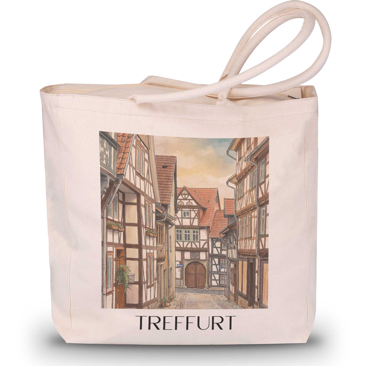 treffurt-werratal-deutschland-einkaufstasche-aquarell